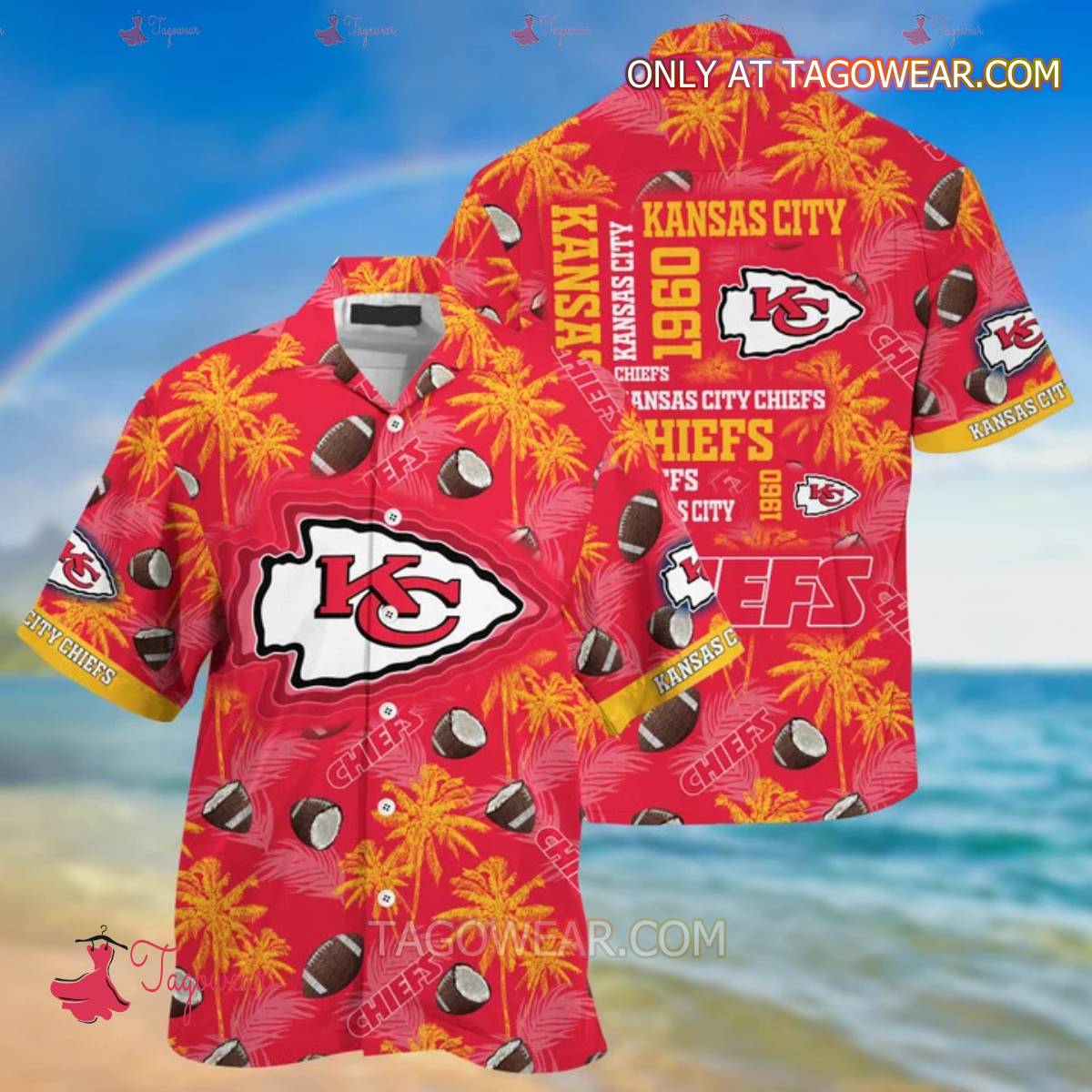 Kansas City Chiefs Super Bowl Champions Coconut Hawaiian Shirt And Shorts