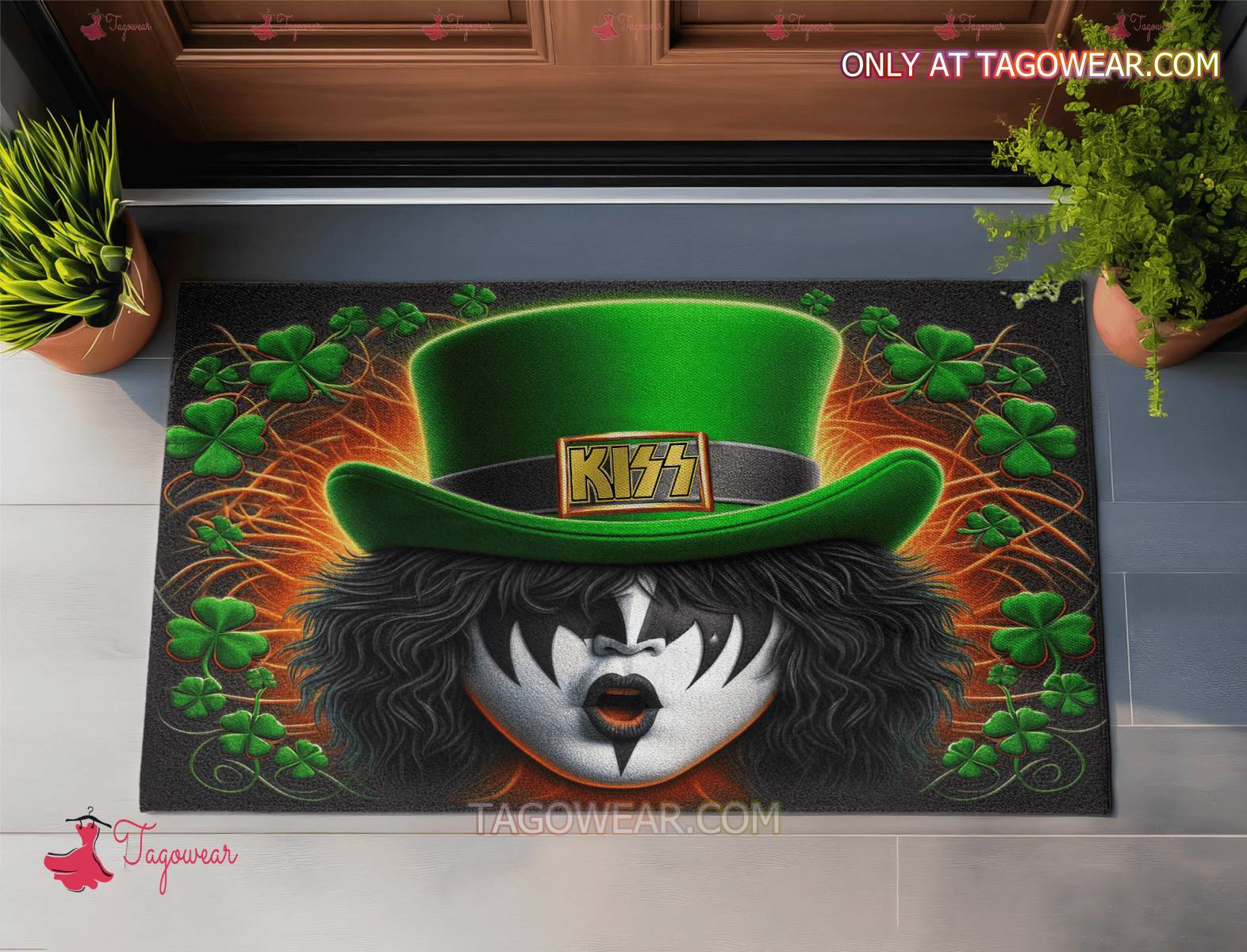 Kiss St. Patrick's Day Doormat a