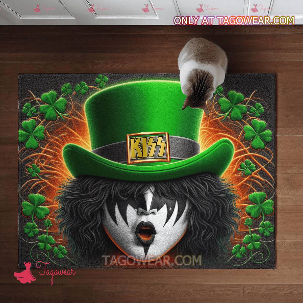 Kiss St. Patrick's Day Doormat