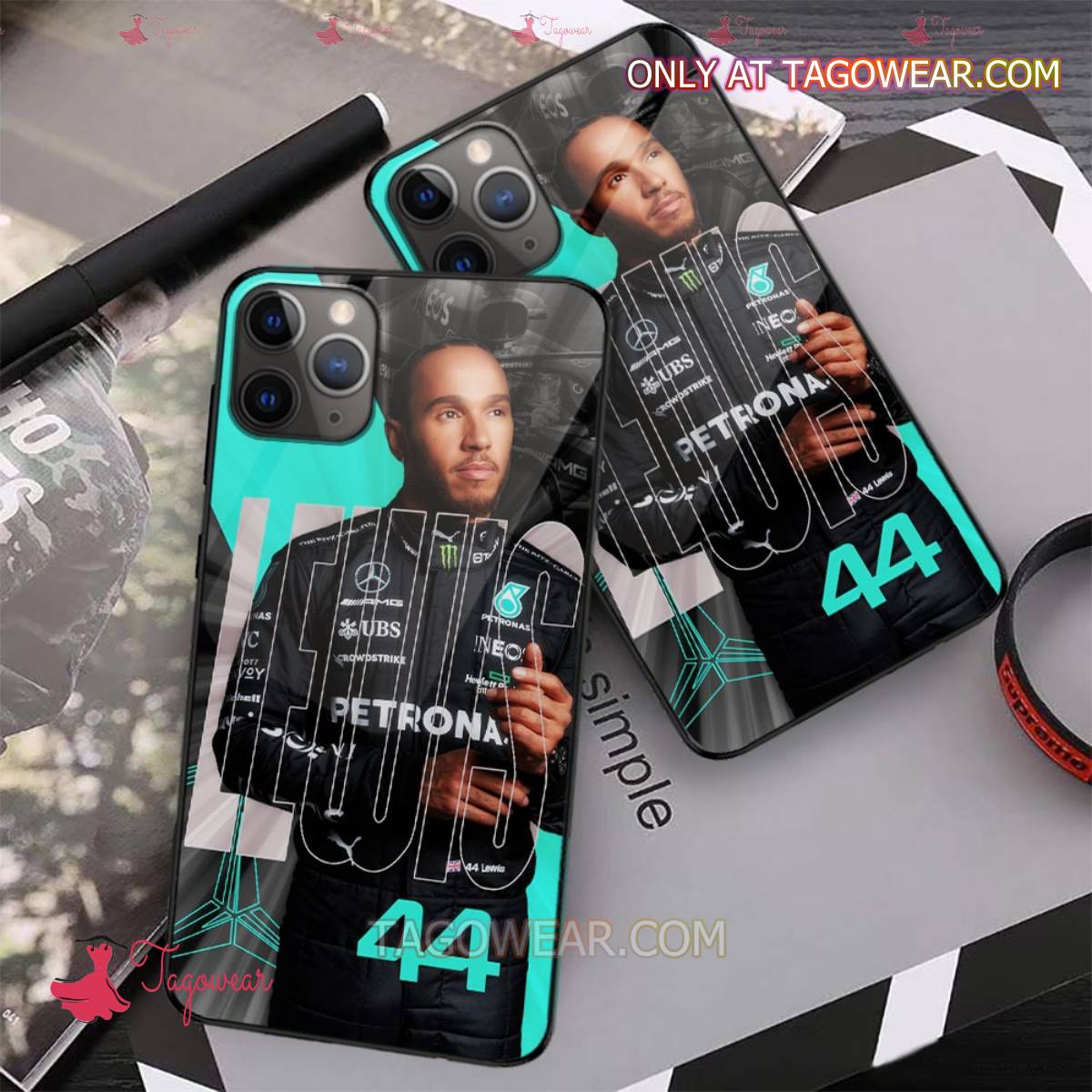 Lewis Hamilton 44 Mercedes F1 Phone Case