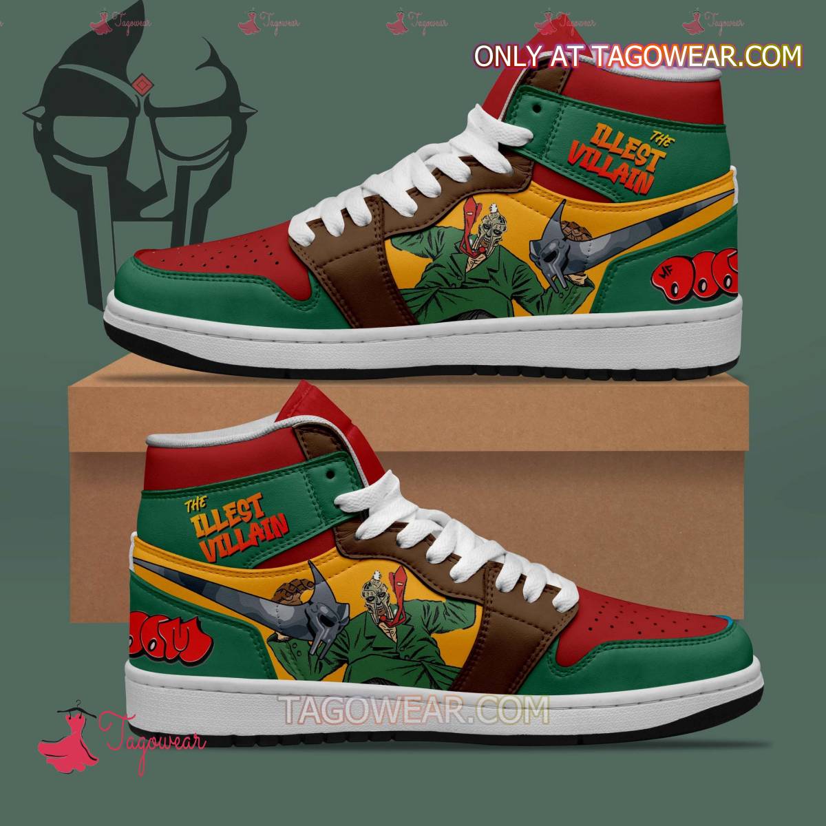 MF Doom The Illest Villain Air Jordan High Top Shoes