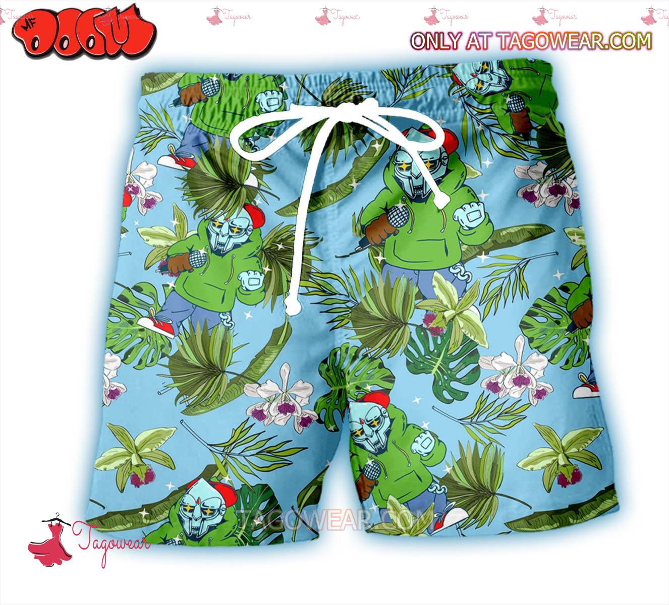 Mf Doom Tropical Hawaiian Shirt And Shorts a
