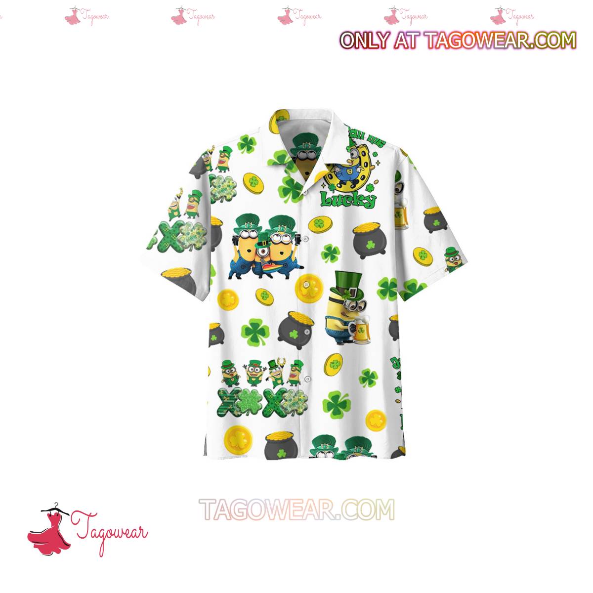Minion Happy St. Patrick's Day Hawaiian Shirt a