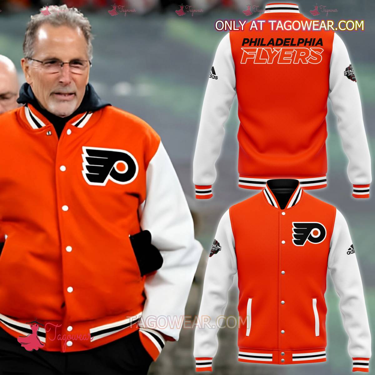 NHL Philadelphia Flyers 2024 Stadium Series Coach John Tortorella Baseball Jacket