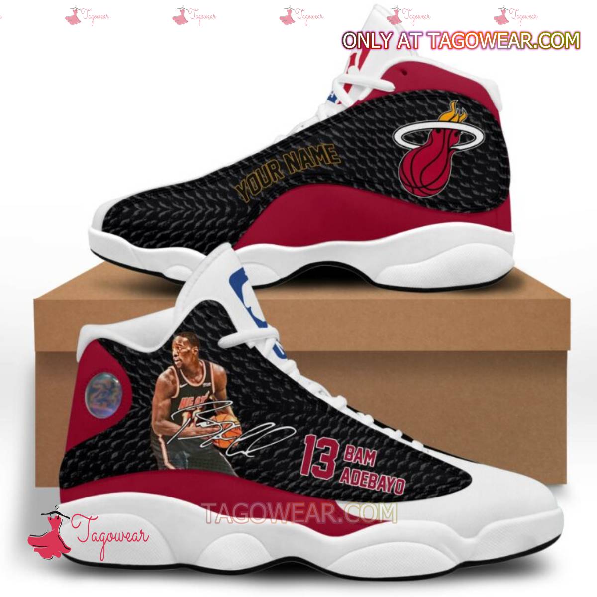 Nba Bam Adebayo Miami Heat Personalized Air Jordan 13 Shoes