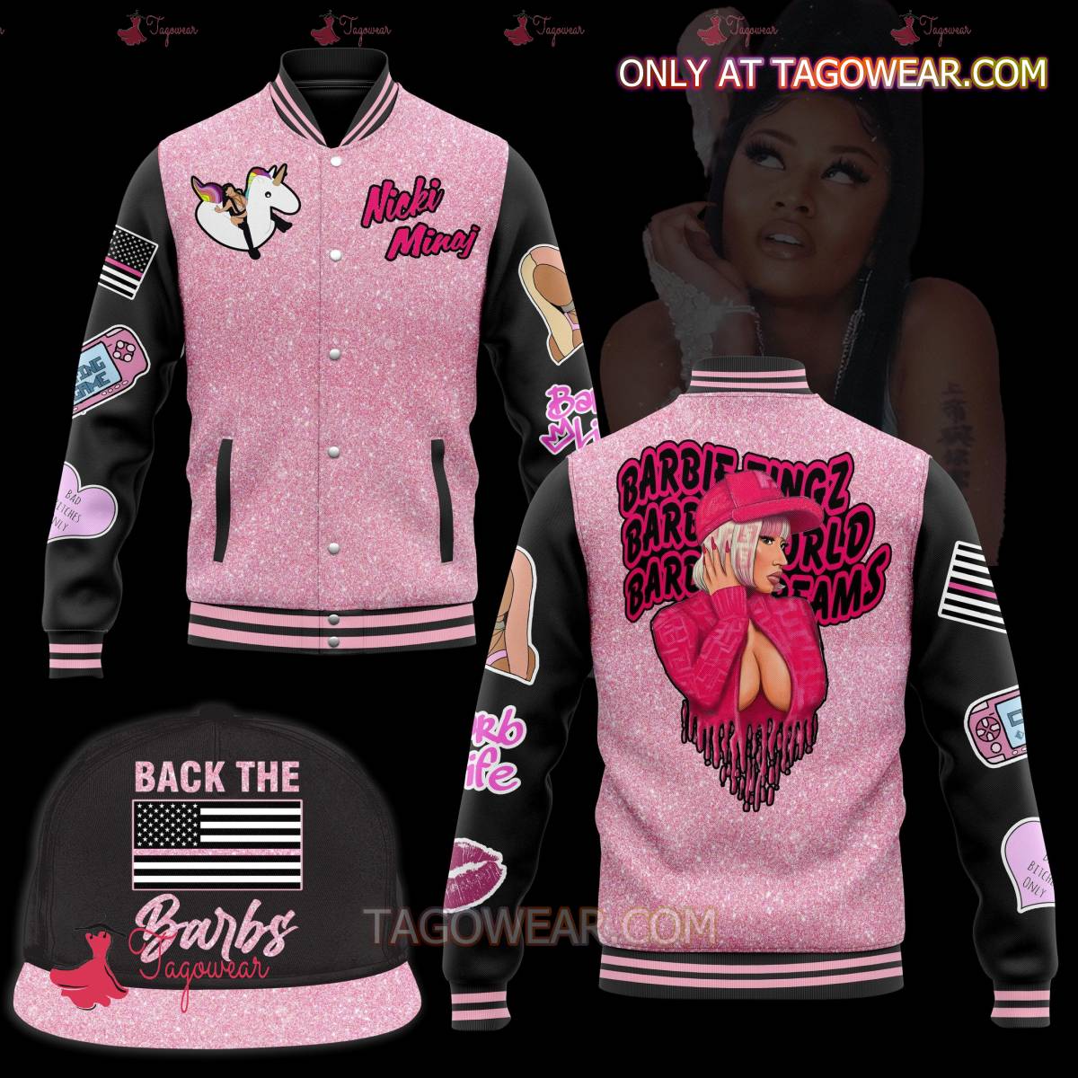 Nicki Minaj Barbie Tingz Baseball Jacket