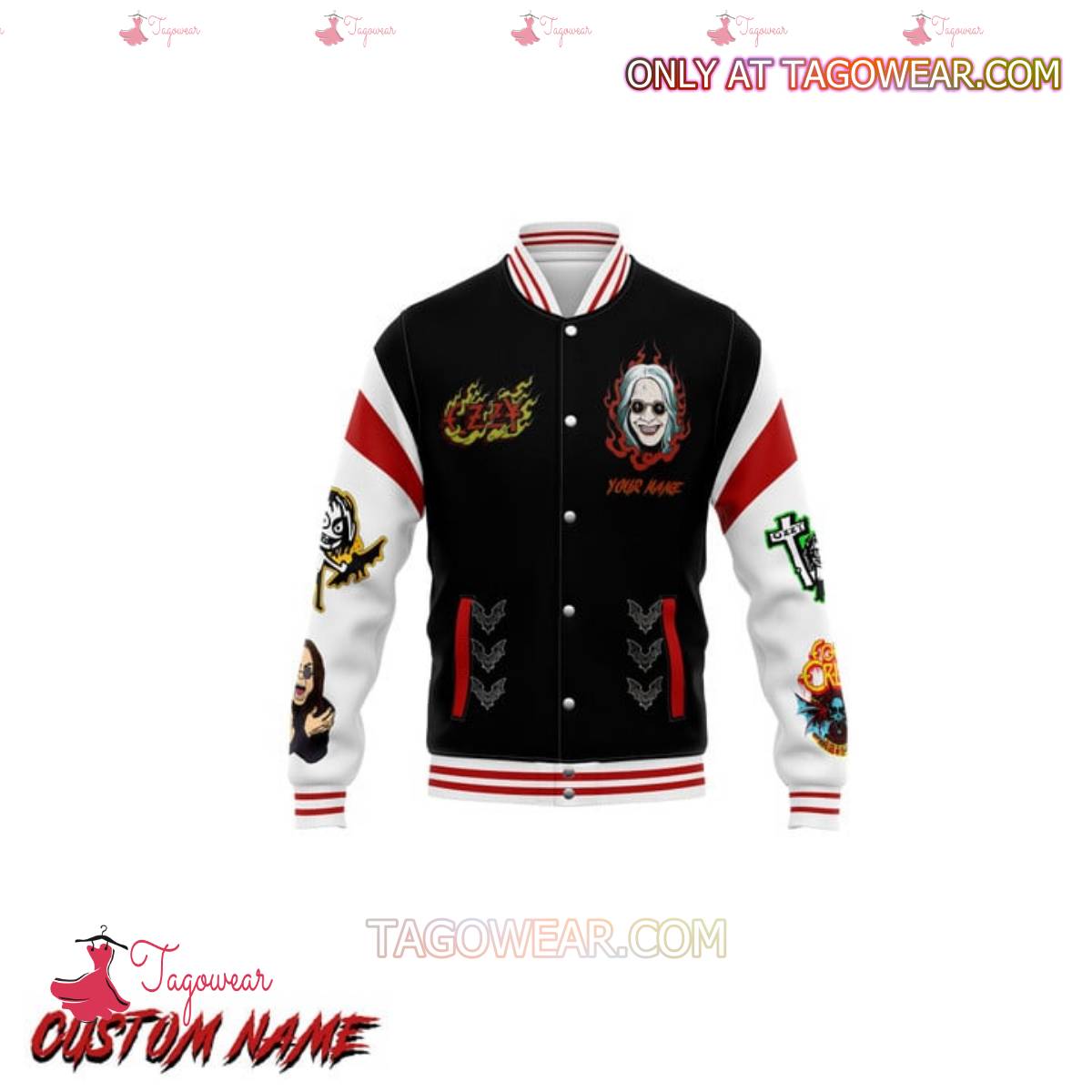 Ozzy Osbourne Band The Ultimate Sin Personalized Baseball Jacket a