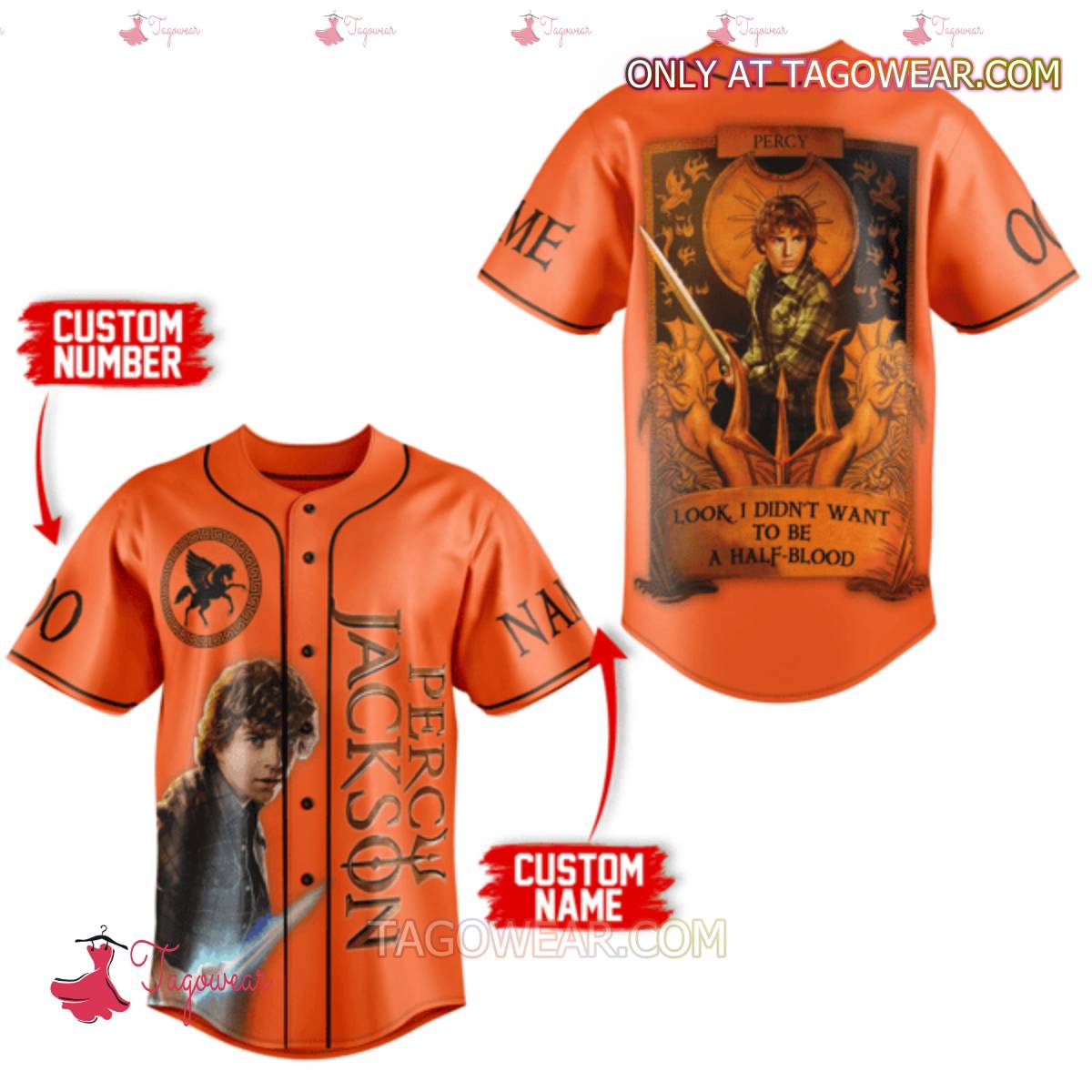 Percy Jackson And The Olympians Look I Didn't Want To Be A Half-blood Personalized Baseball Jersey
