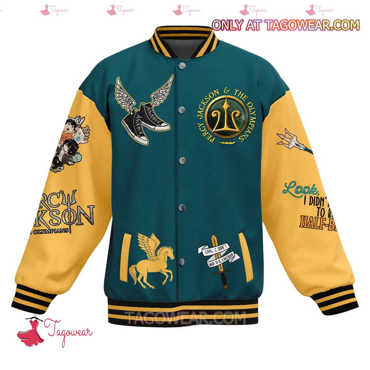 Percy Jackson Look I Didn't Want To Be A Half-blood Baseball Jacket a