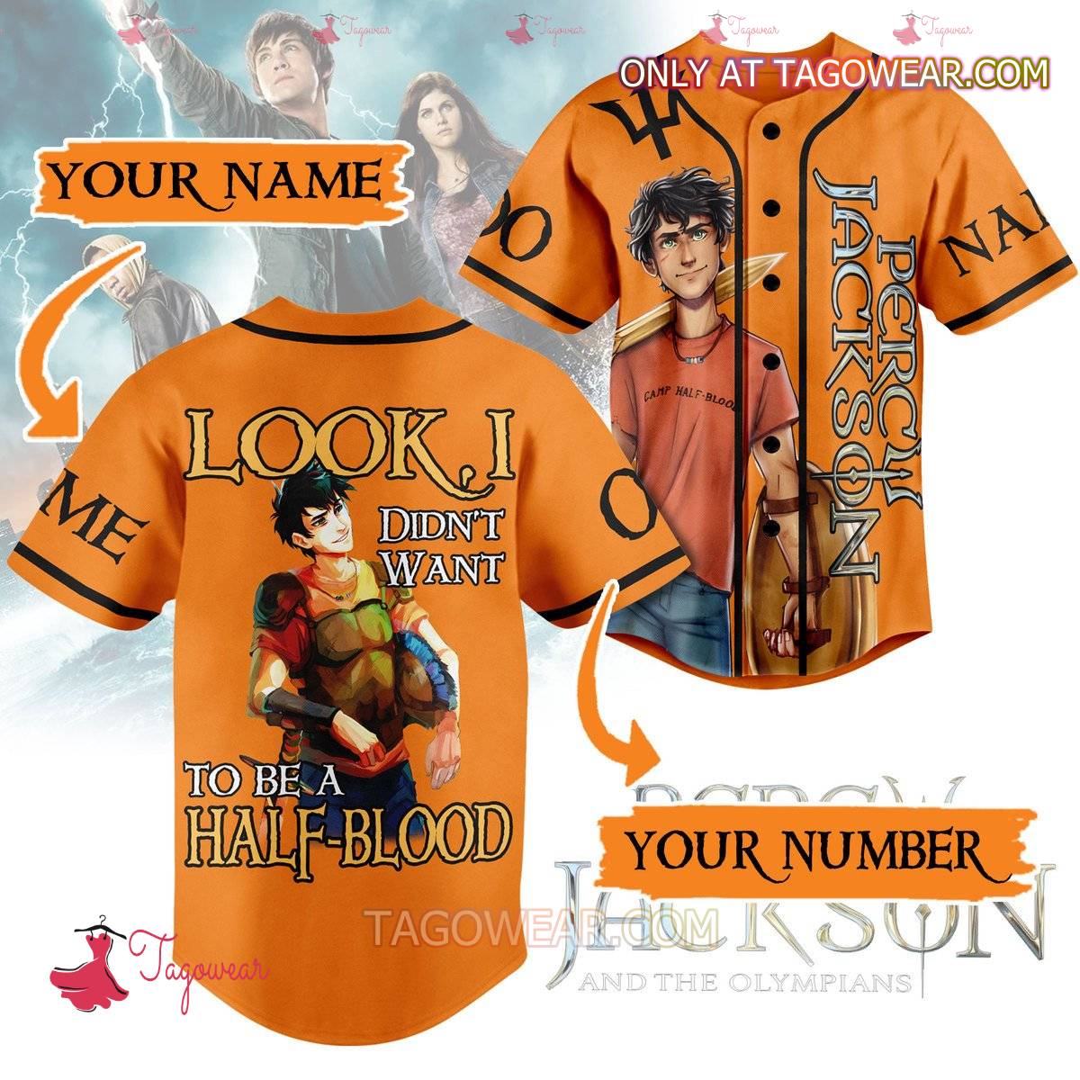 Percy Jackson Look I Didn't Want To Be A Half-blood Personalized Baseball Jersey