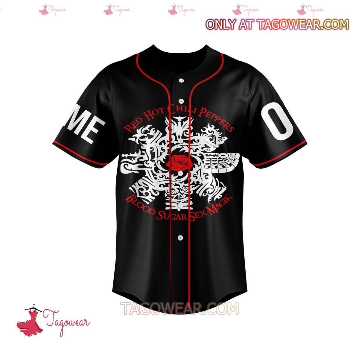 Red Hot Chilli Peppers Blood Sugar Sex Magik Personalized Baseball Jersey a
