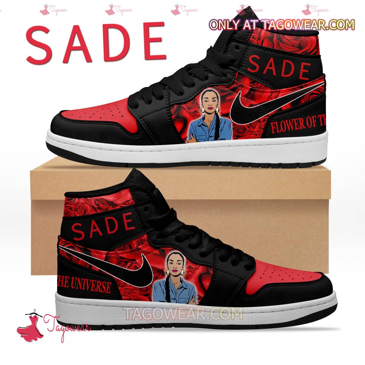 Sade Flower Of The Universe Air Jordan High Top Shoes
