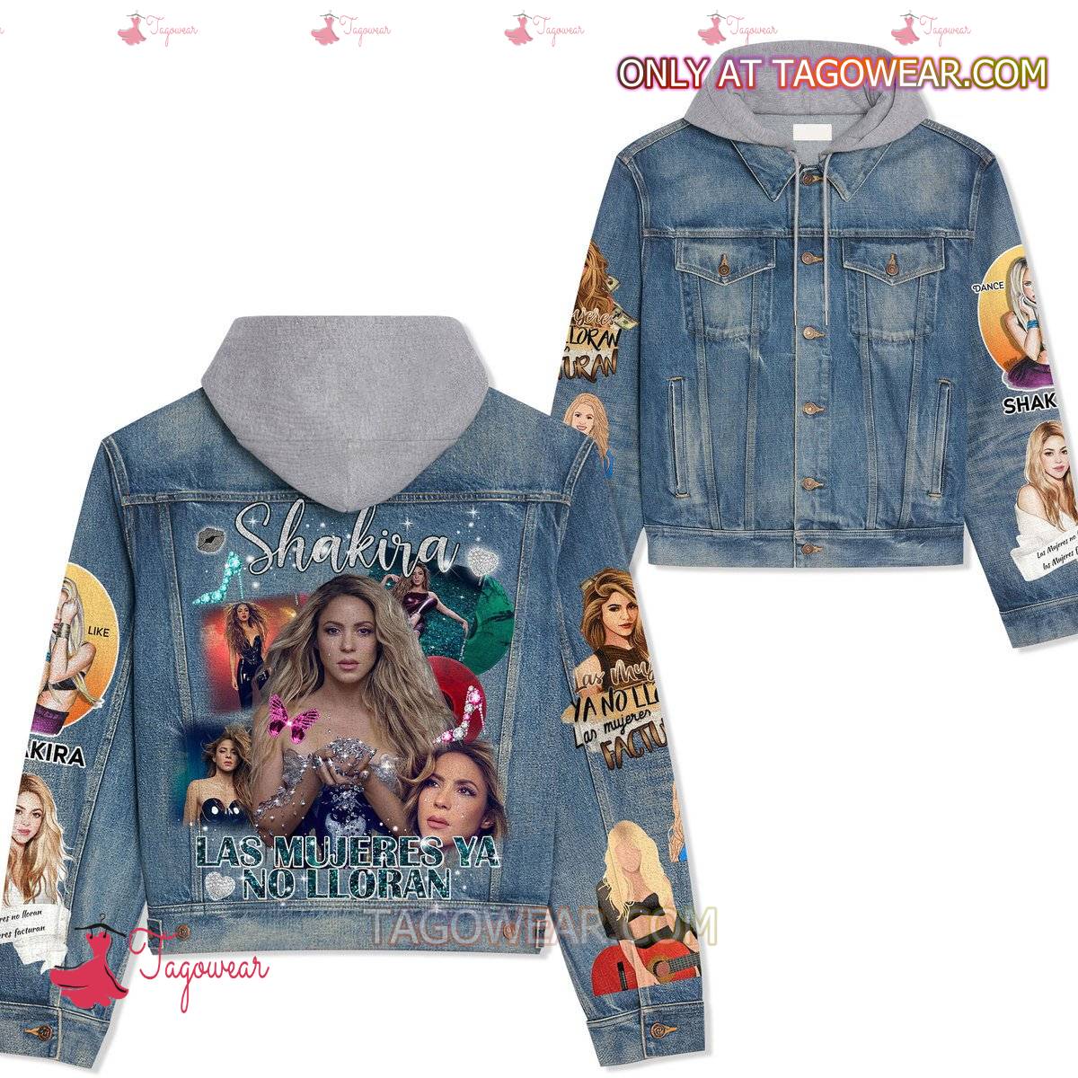 Shakira Las Mujeres Facturan Jean Hoodie Jacket