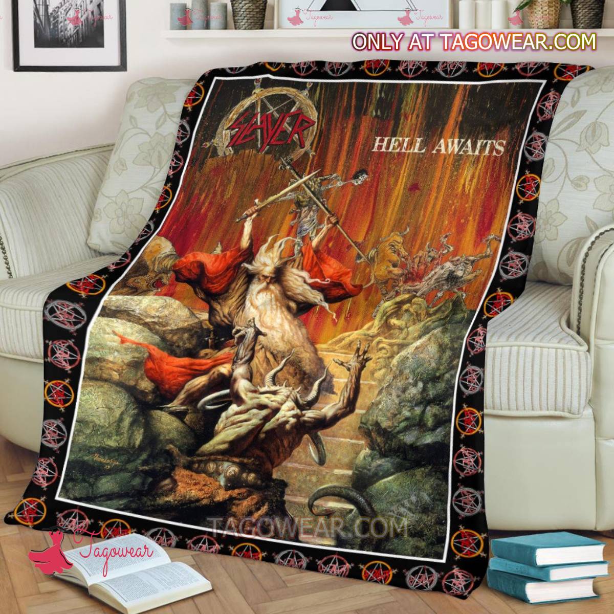 Slayer Hell Awaits Album Cover Blanket a