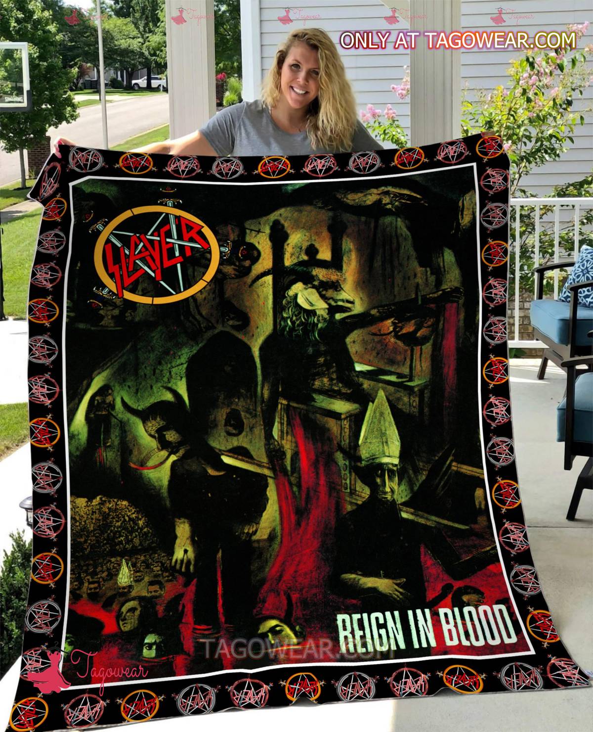 Slayer Reign In Blood Album Cover Blanket