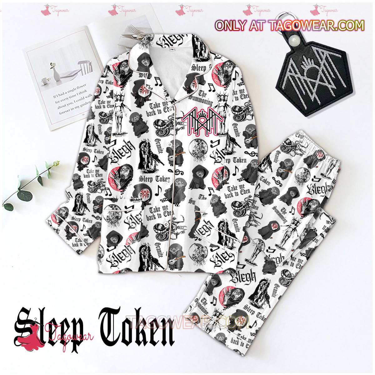Sleep Token Pattern Men Women's Pajamas Set
