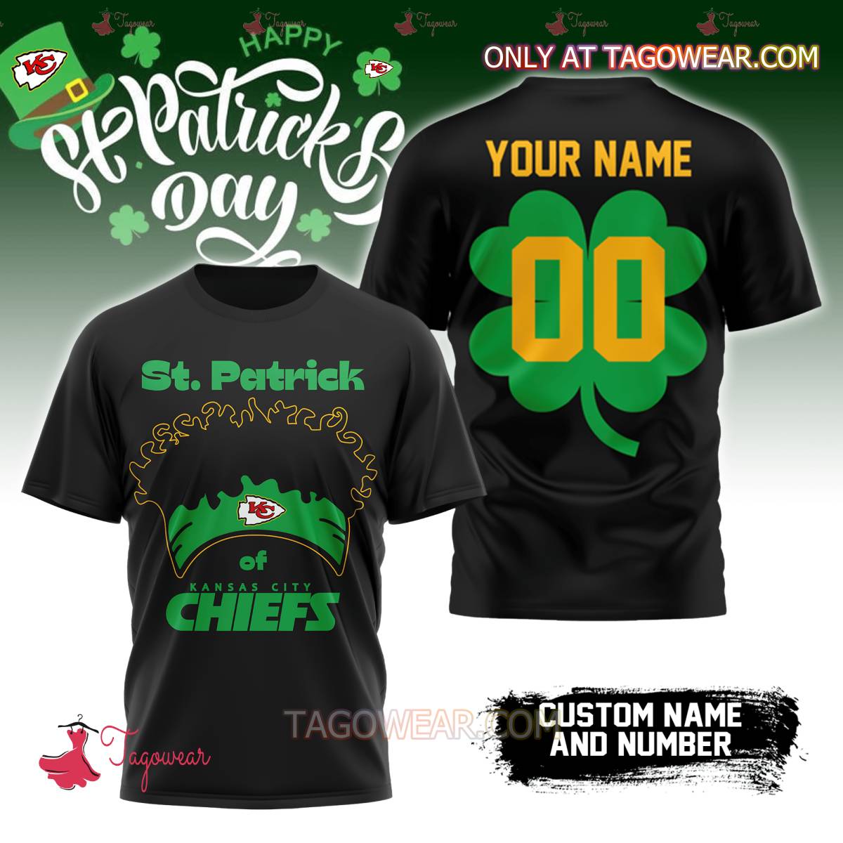 St. Patrick Of Kansas City Chiefs Personalized T-shirt, Hoodie