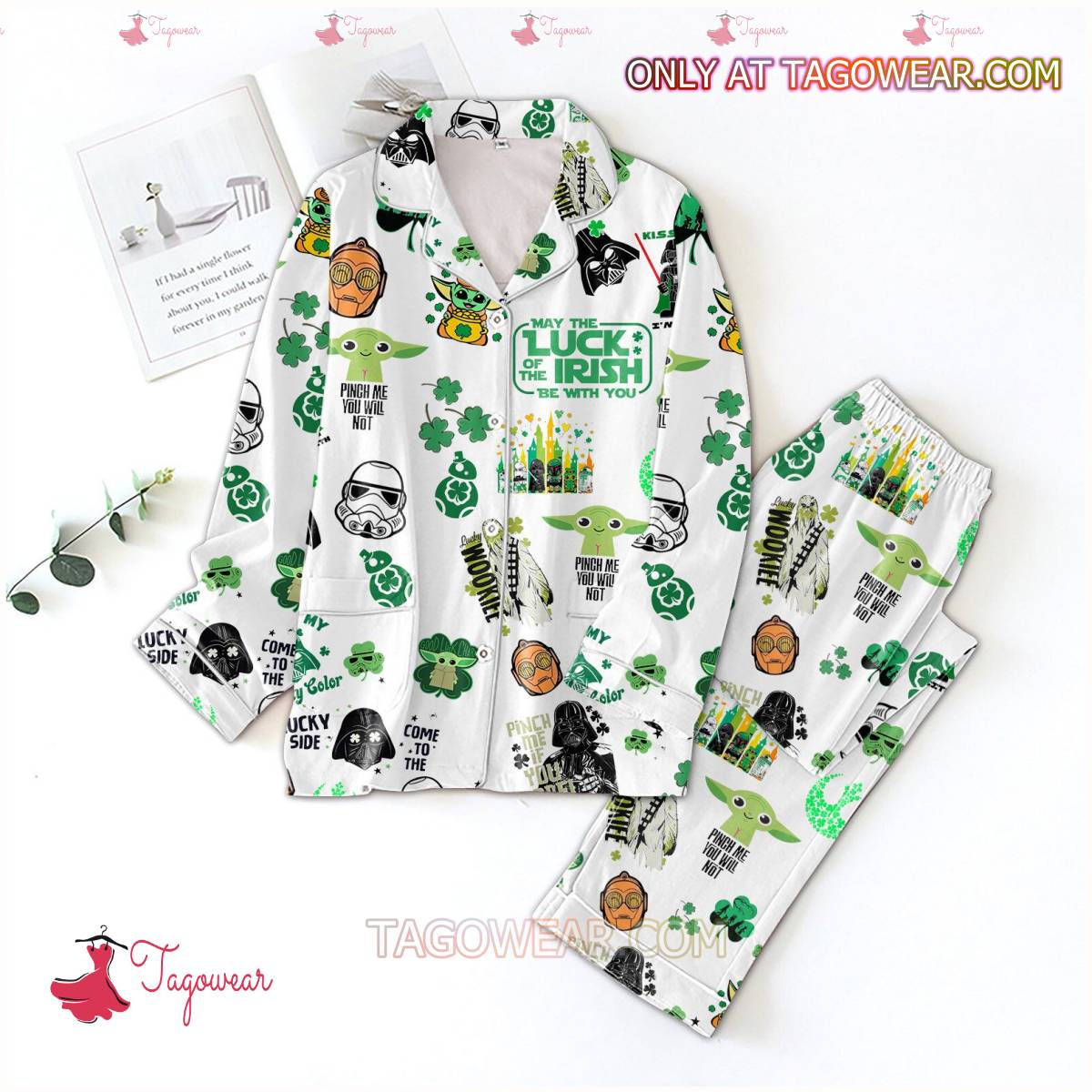 Star Wars May The Luck Of The Irish Be With You Men Women's Pajamas Set