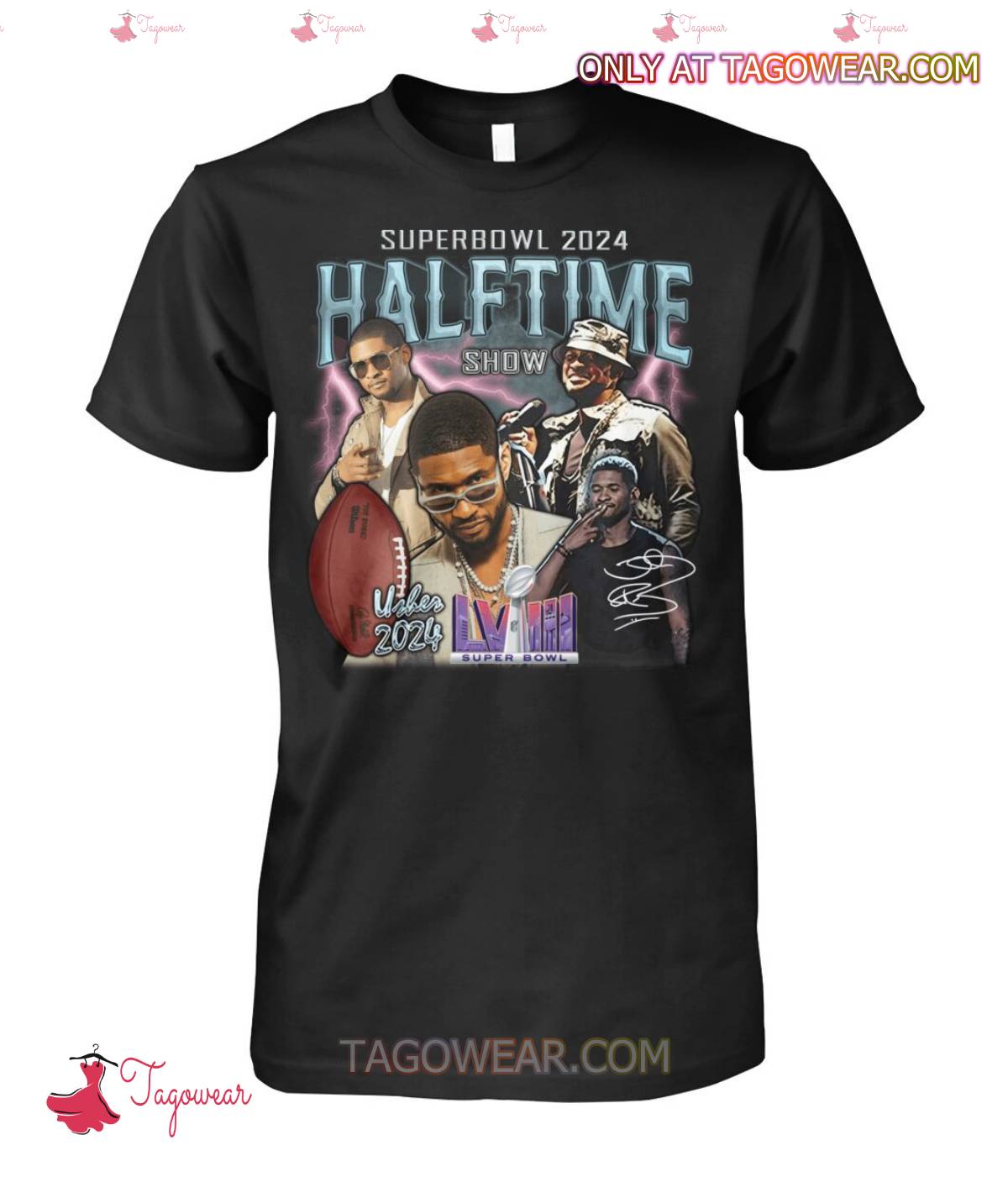 Super Bowl 2024 Halftime Show Usher Signature Shirt a