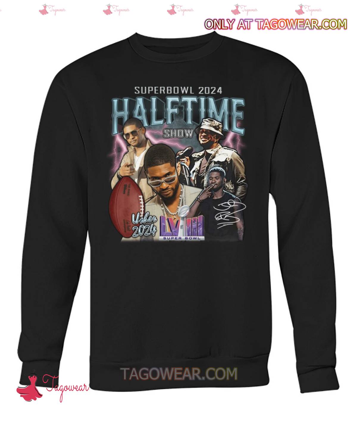 Super Bowl 2024 Halftime Show Usher Signature Shirt b