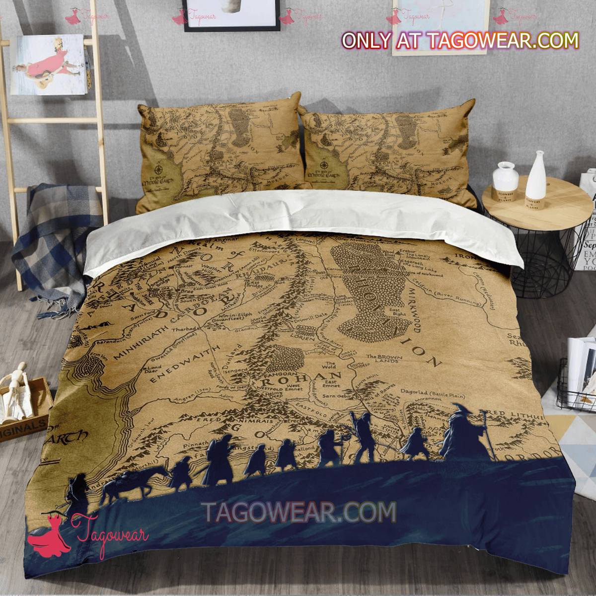 The Lord Of The Rings Map Bedding Set