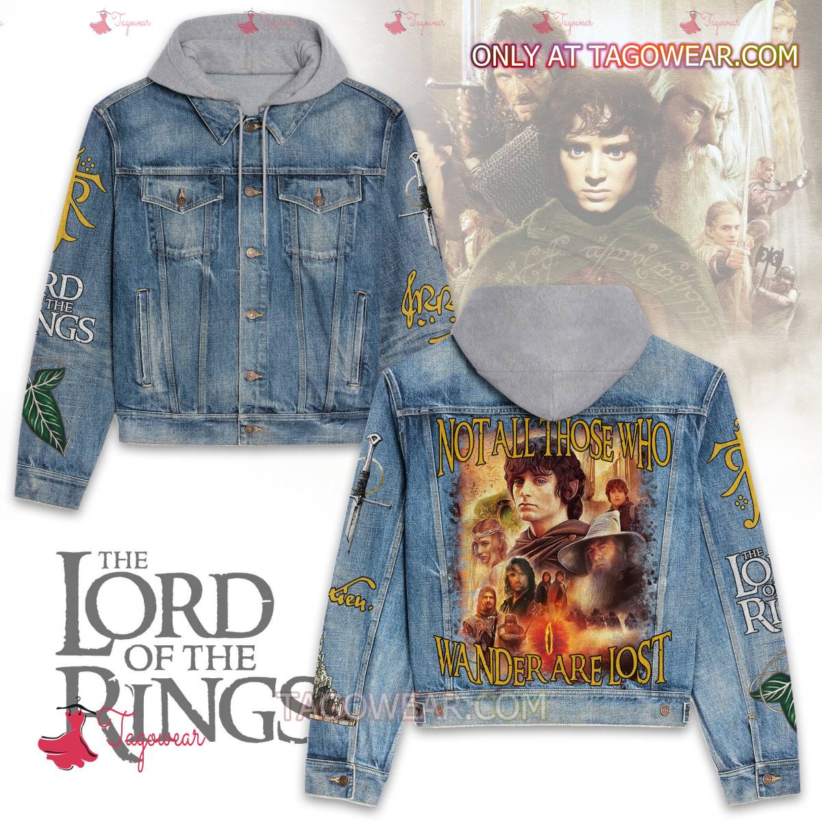The Lord Of The Rings Not All Those Who Wander Are Lost Jean Hoodie Jacket