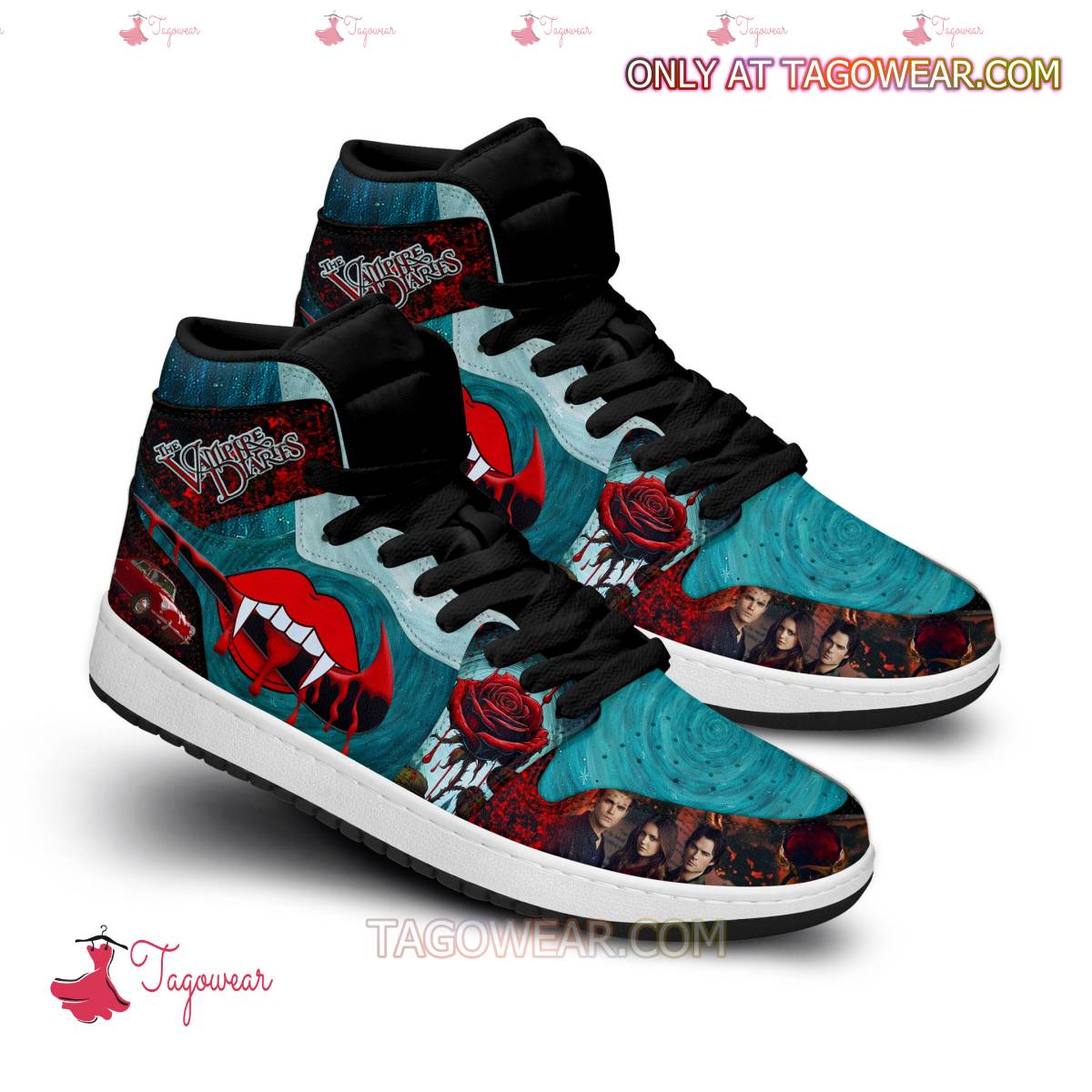 The Vampire Diaries Air Jordan High Top Shoes a