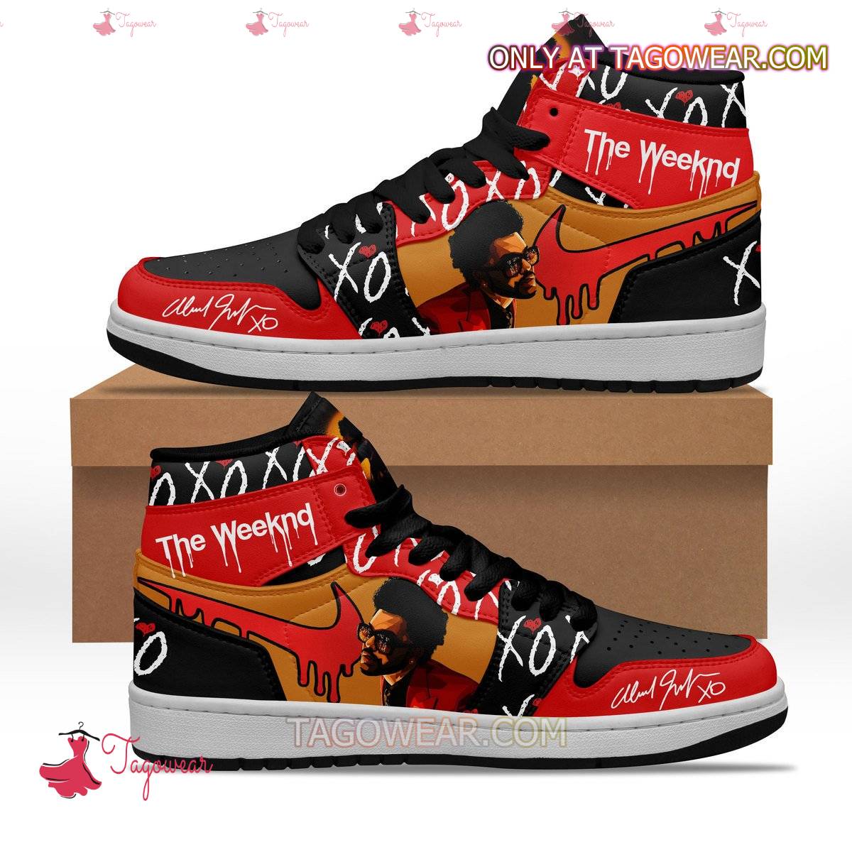The Weeknd Signature Xo Air Jordan High Top Shoes
