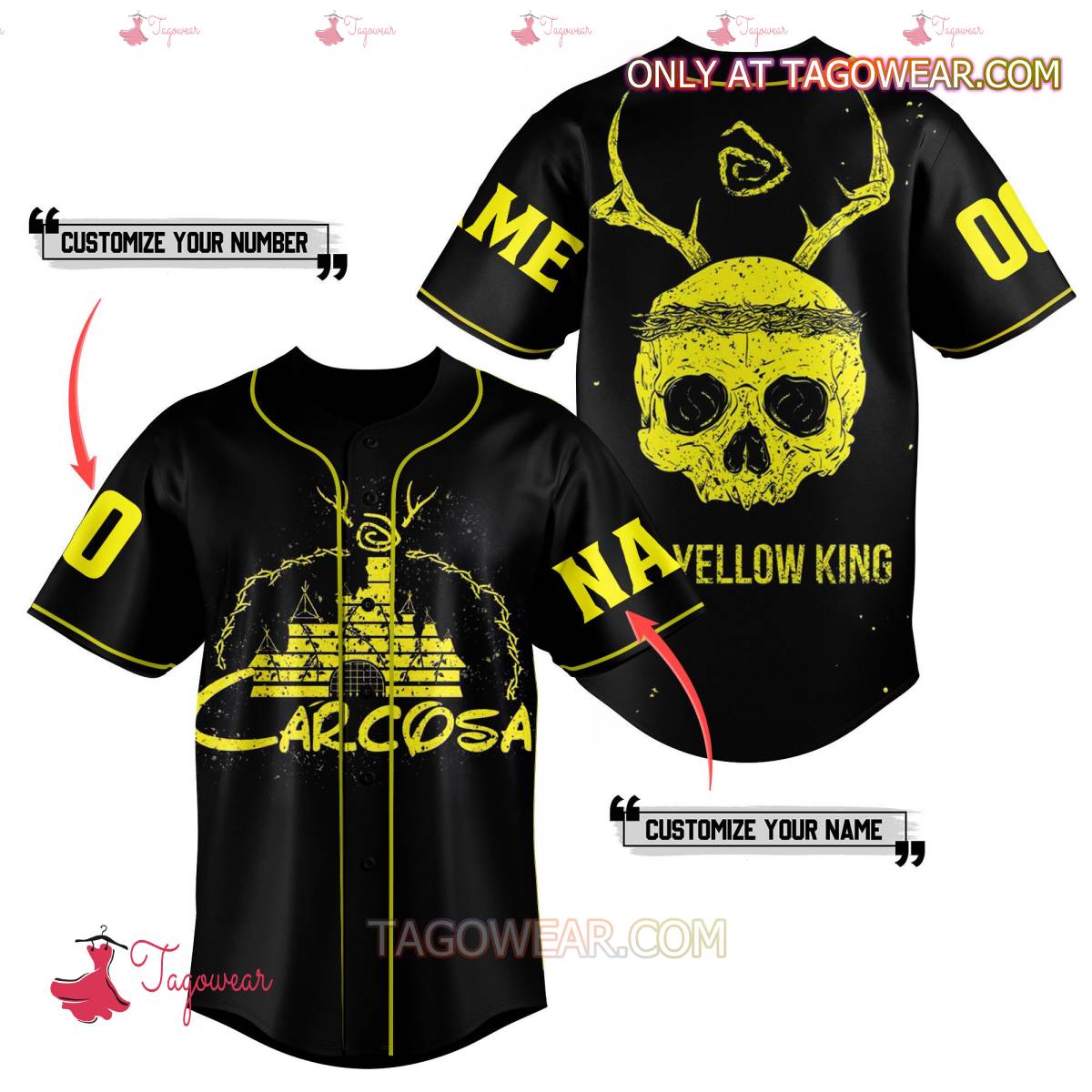 The Yellow King True Detective Personalized Baseball Jersey