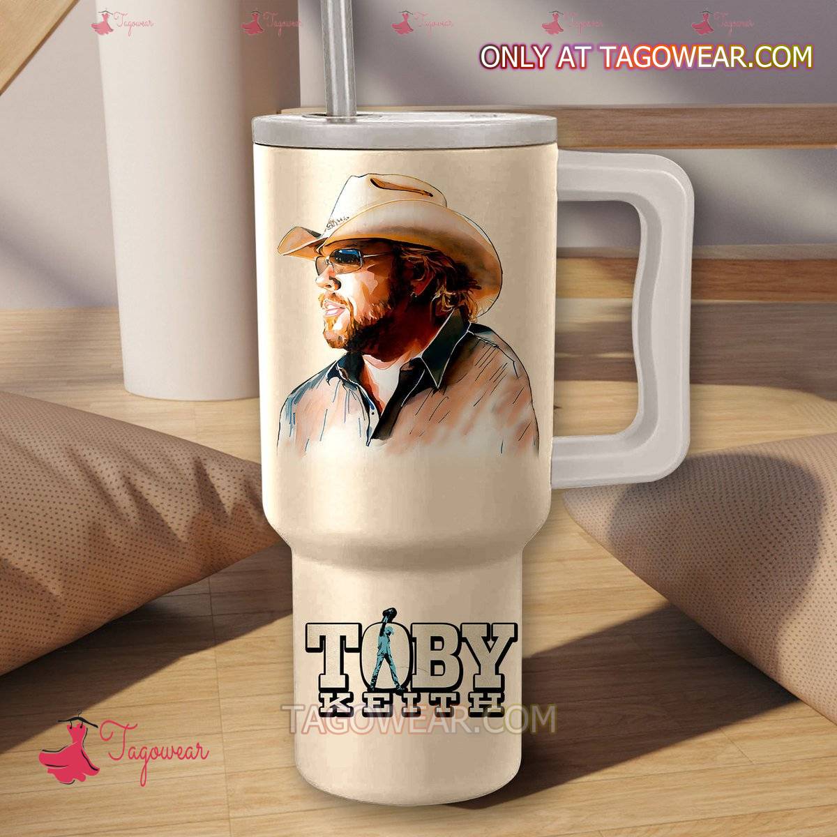 Toby Keith Singer 40oz Tumbler With Handle a