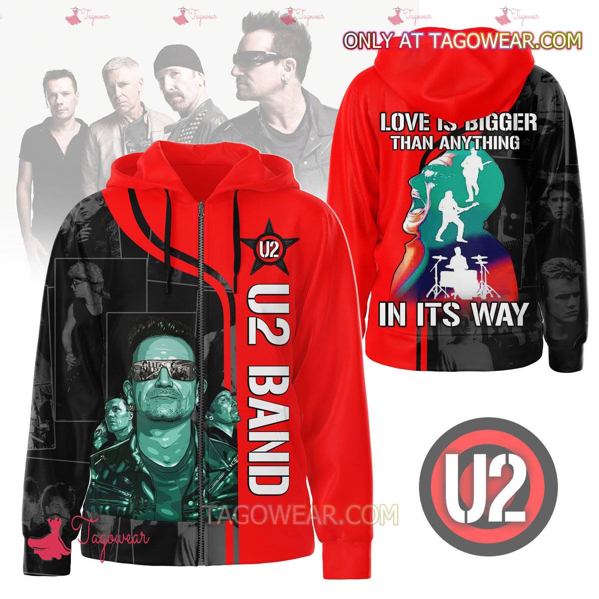 U2 Band Love Is Bigger Than Anything In Its Way Hoodie