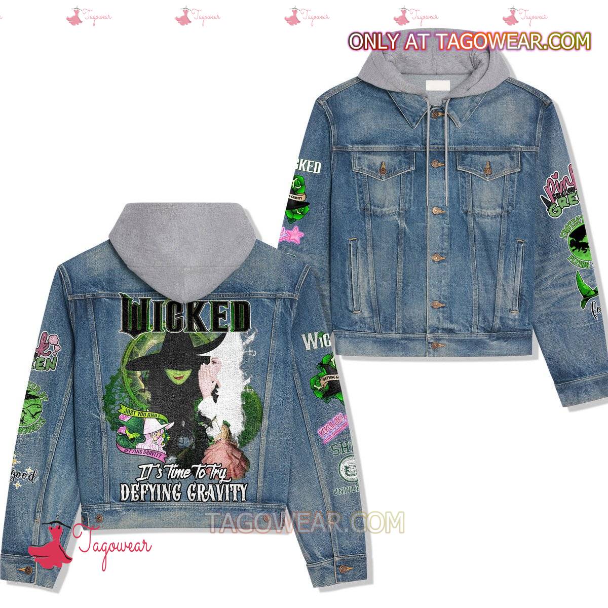 Wicked It's Time To Try Defying Gravity Jean Hoodie Jacket