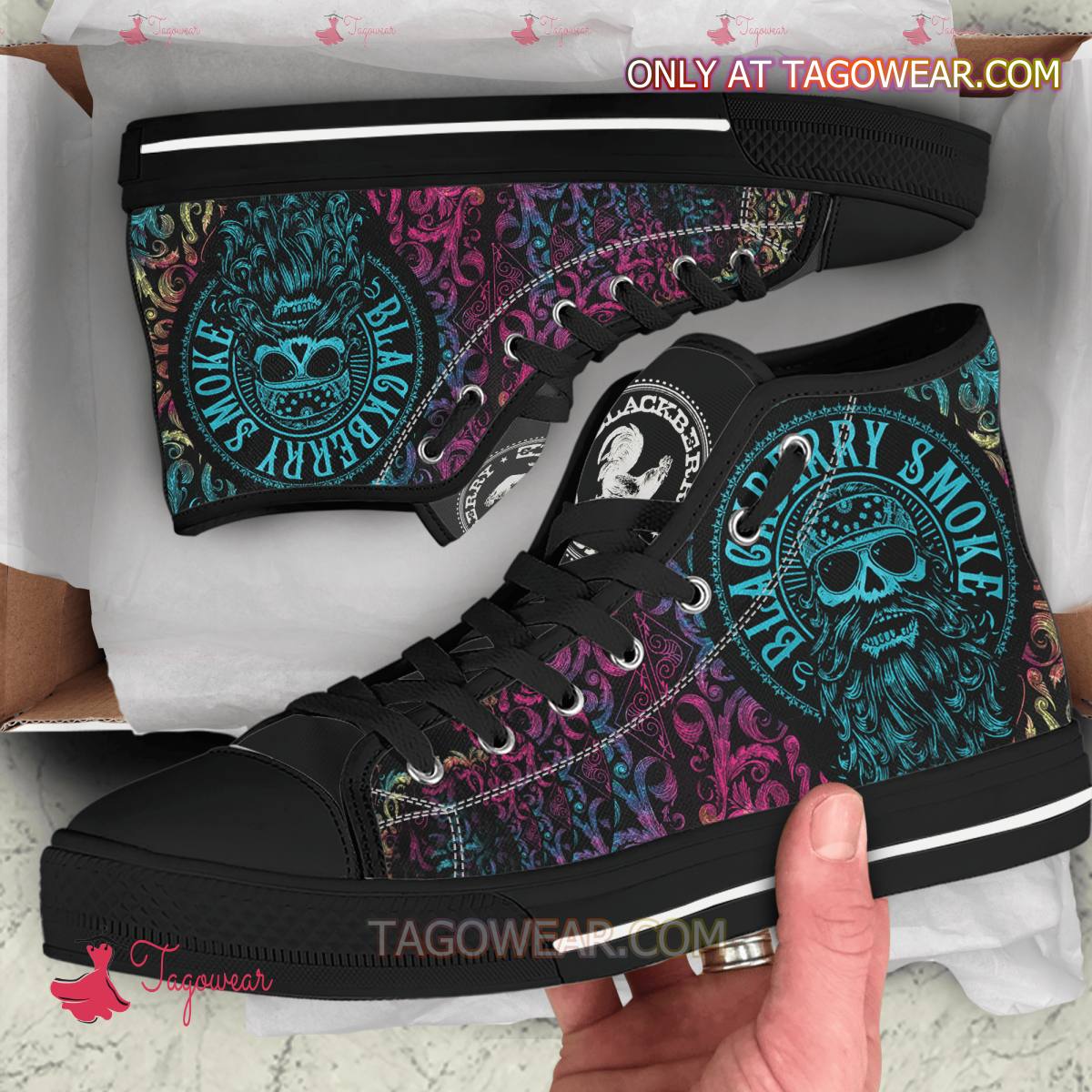 Blackberry Smoke New Realm Brewing High Top Canvas Shoes