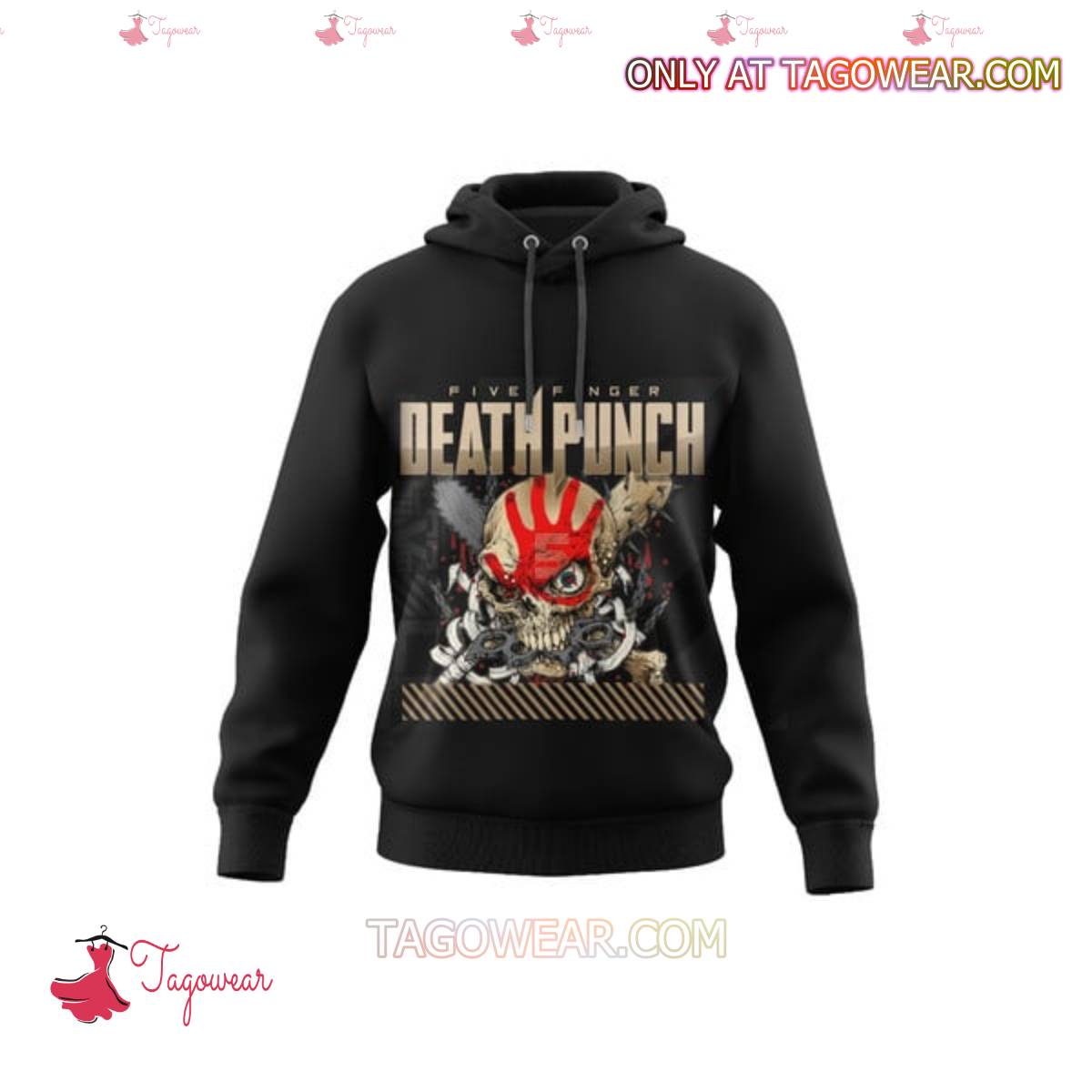 Five Finger Death Punch Skull With Guns T-shirt, Hoodie a