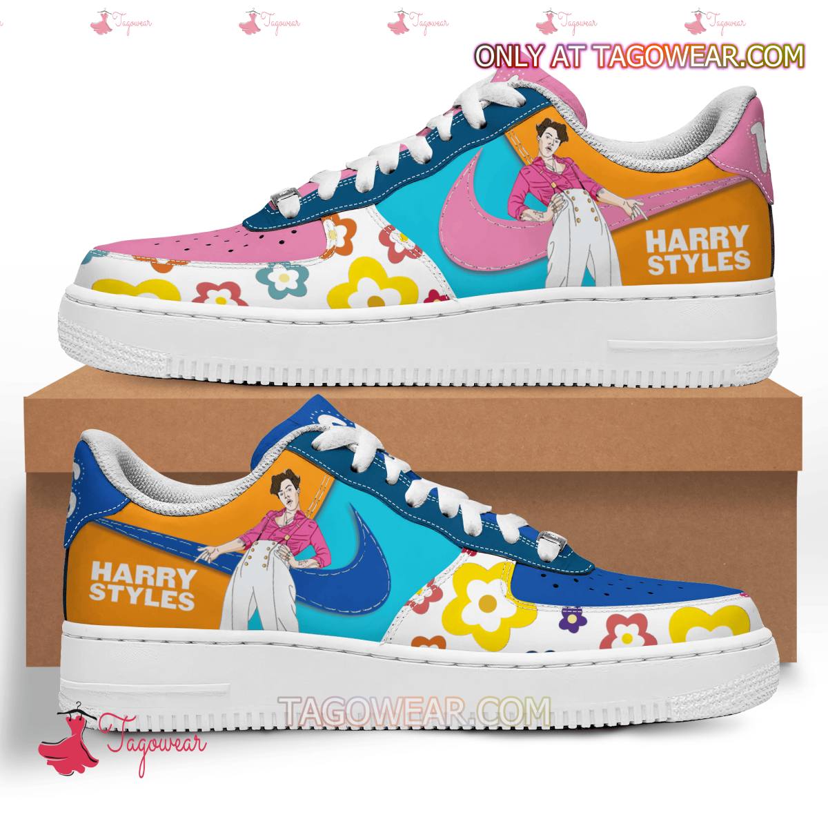 Harry Styles Flower Air Force Shoes