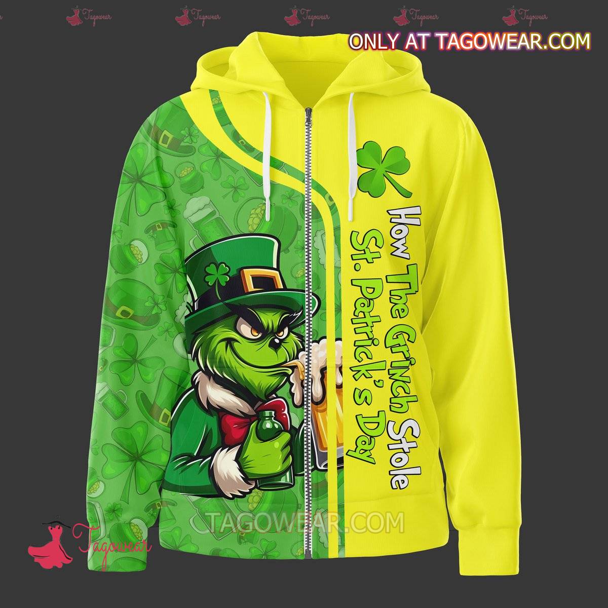 Buy The Grinch Hoodies Christmas Realistic 3D Print Pullover