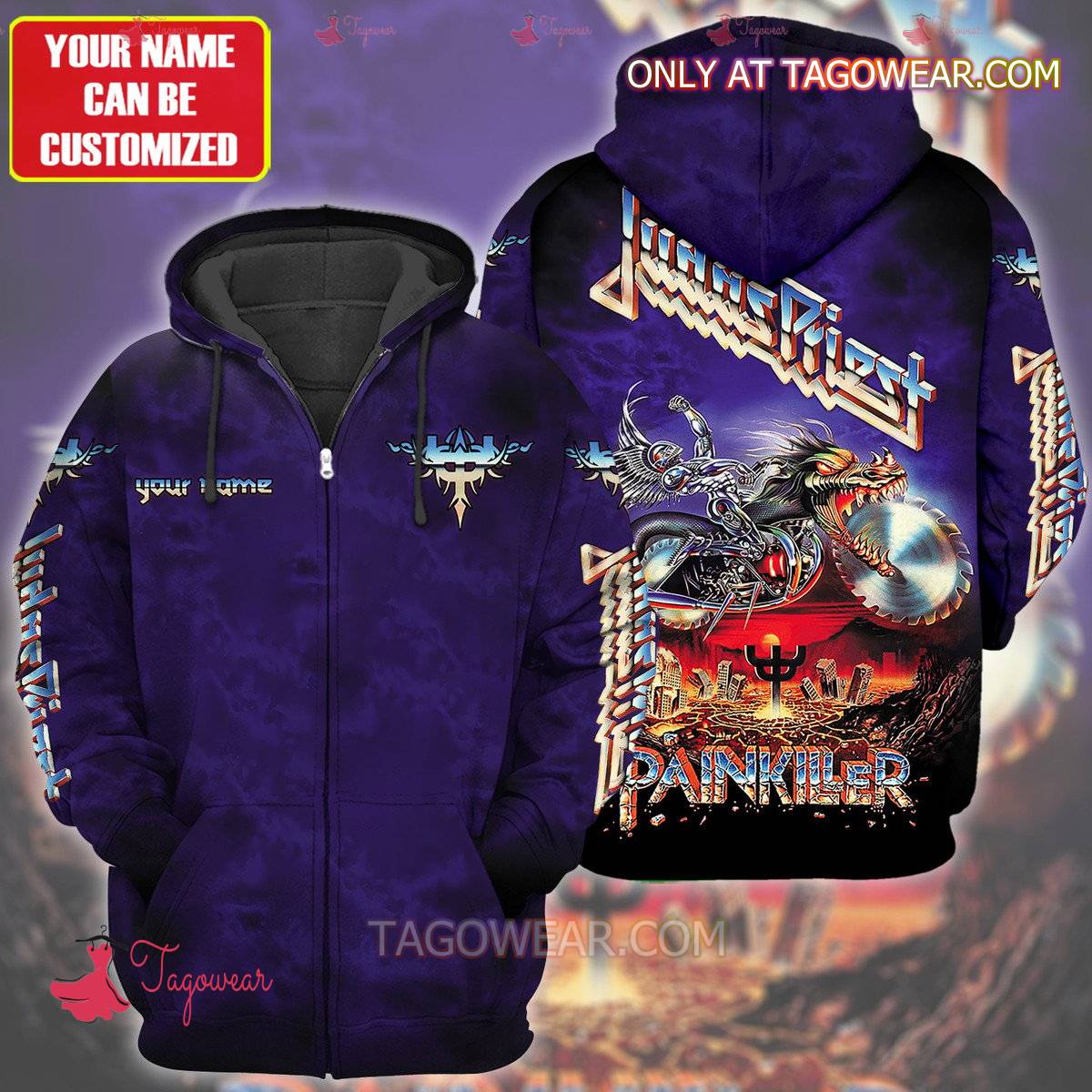 Judas Priest Painkiller Personalized Fleece Hoodie a