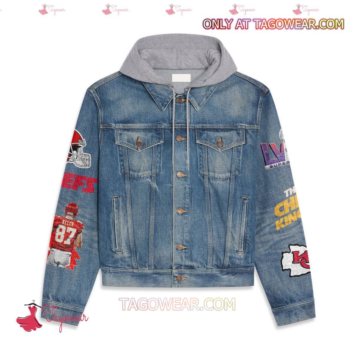 Kansas City Chiefs Super Bowl Champions Back To Back Jean Hoodie Jacket a