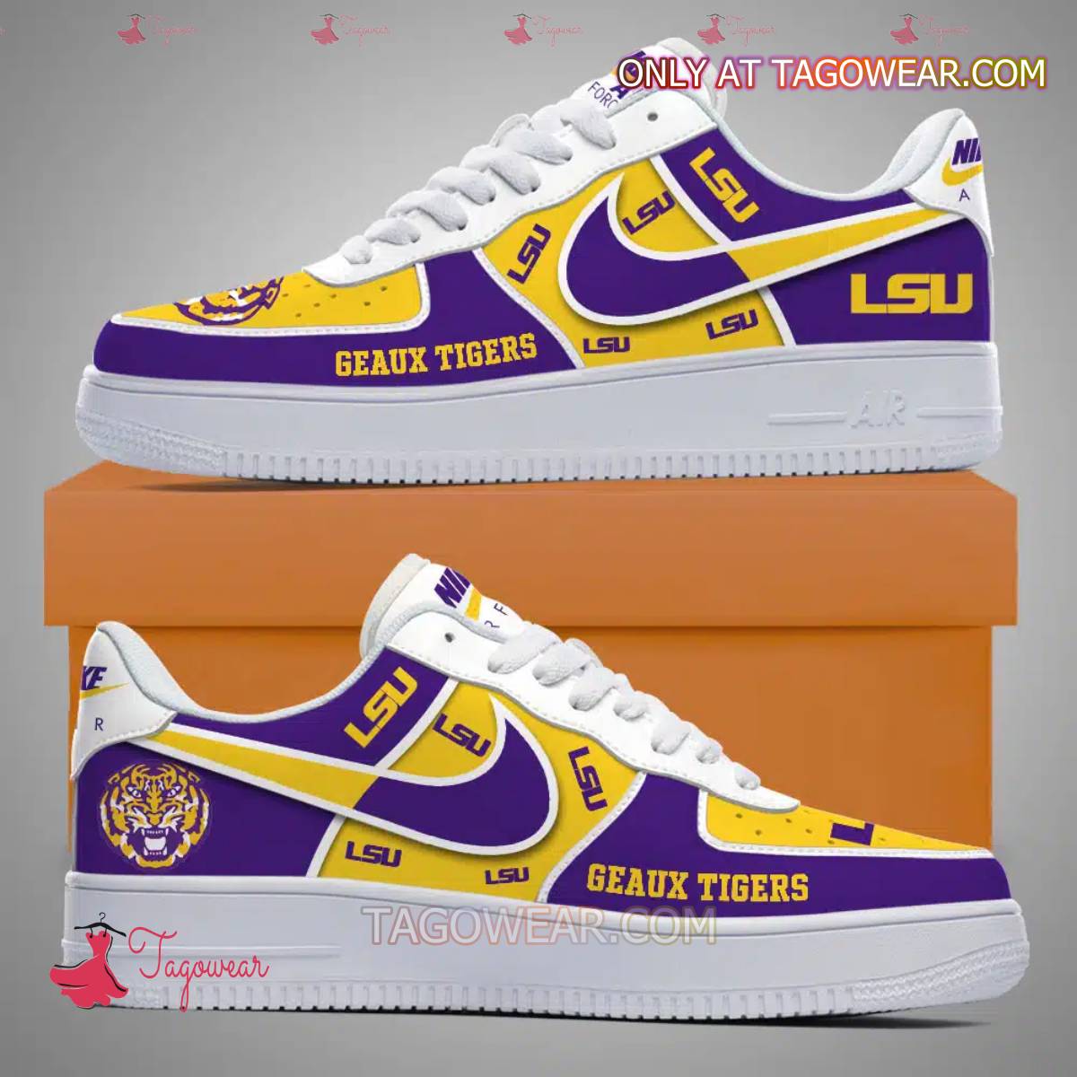 Lsu Tiger Geaux Tigers Air Force Shoes