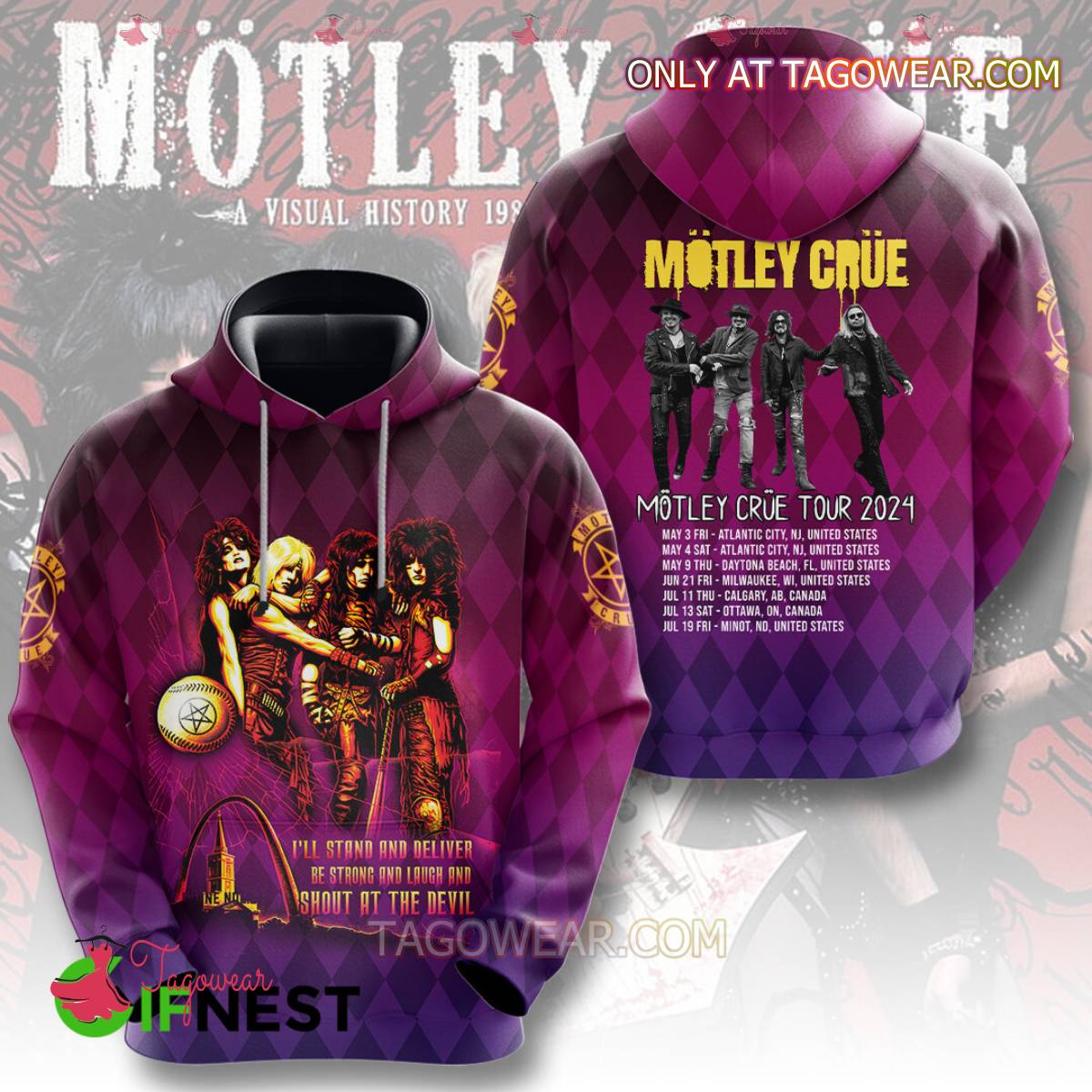 Motley Crue Tour 2024 I'll Stand And Deliver T-shirt, Hoodie a