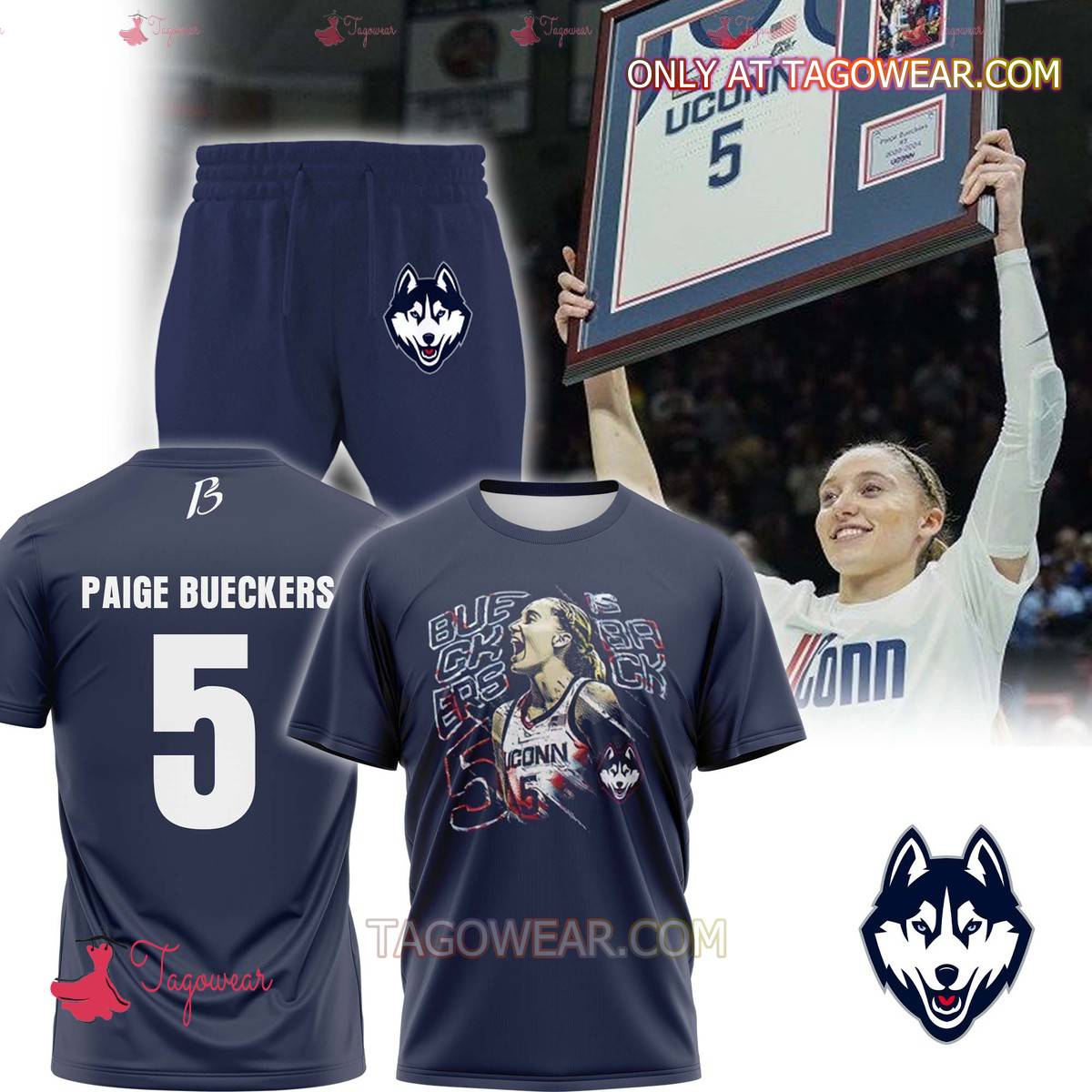 Paige Bueckers 5 Bueckers Is Back Uconn Huskies Shirt