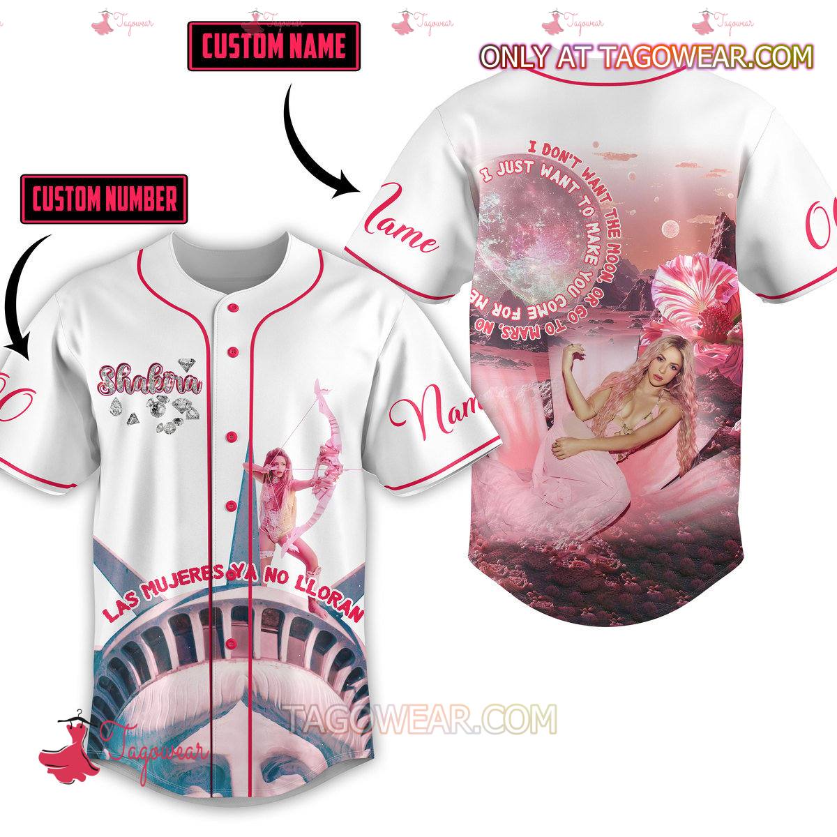 Shakira Las Mujeres Ya No Lloran Personalized Baseball Jersey