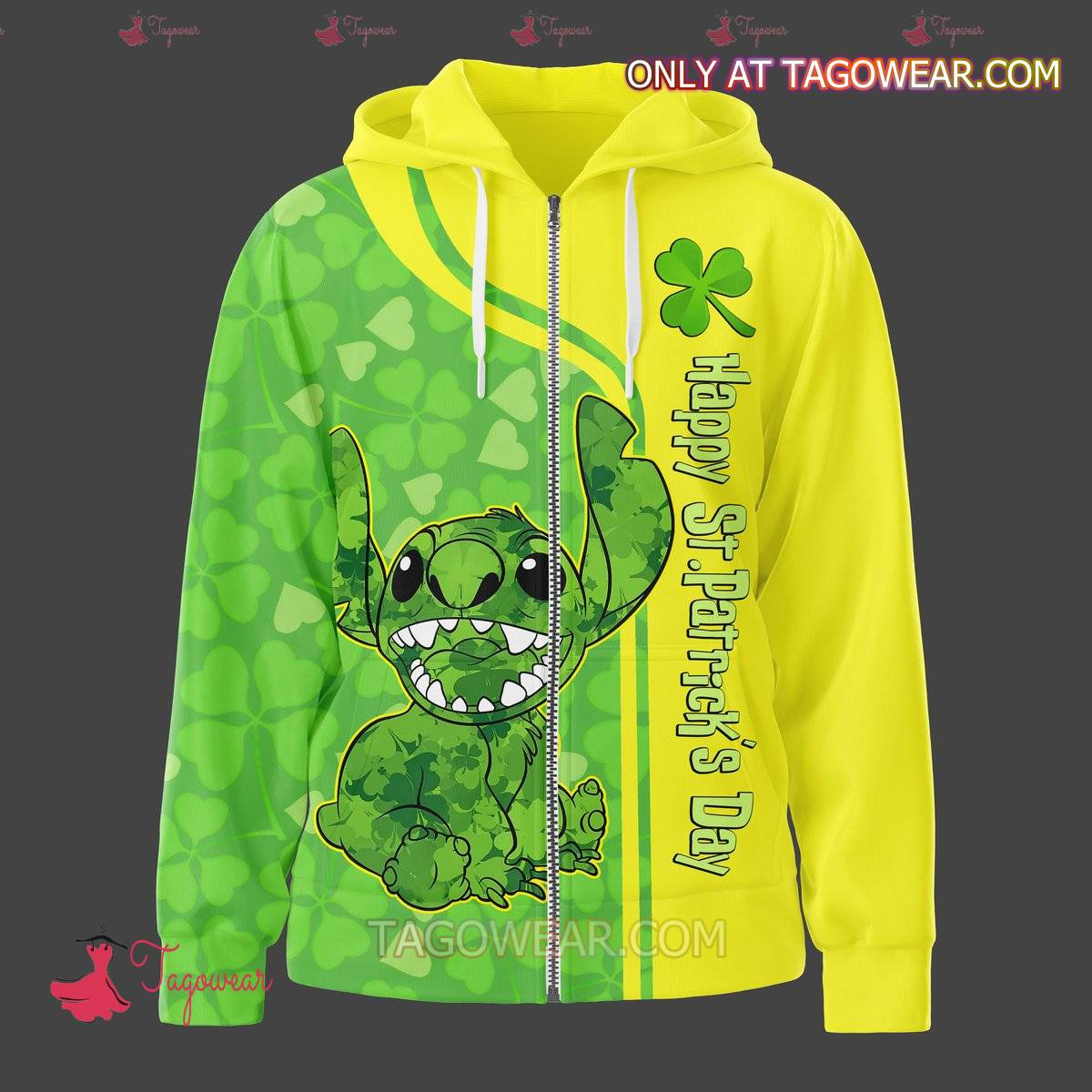Stitch Happy St. Patrick's Day Lucky To Be Me Hoodie a