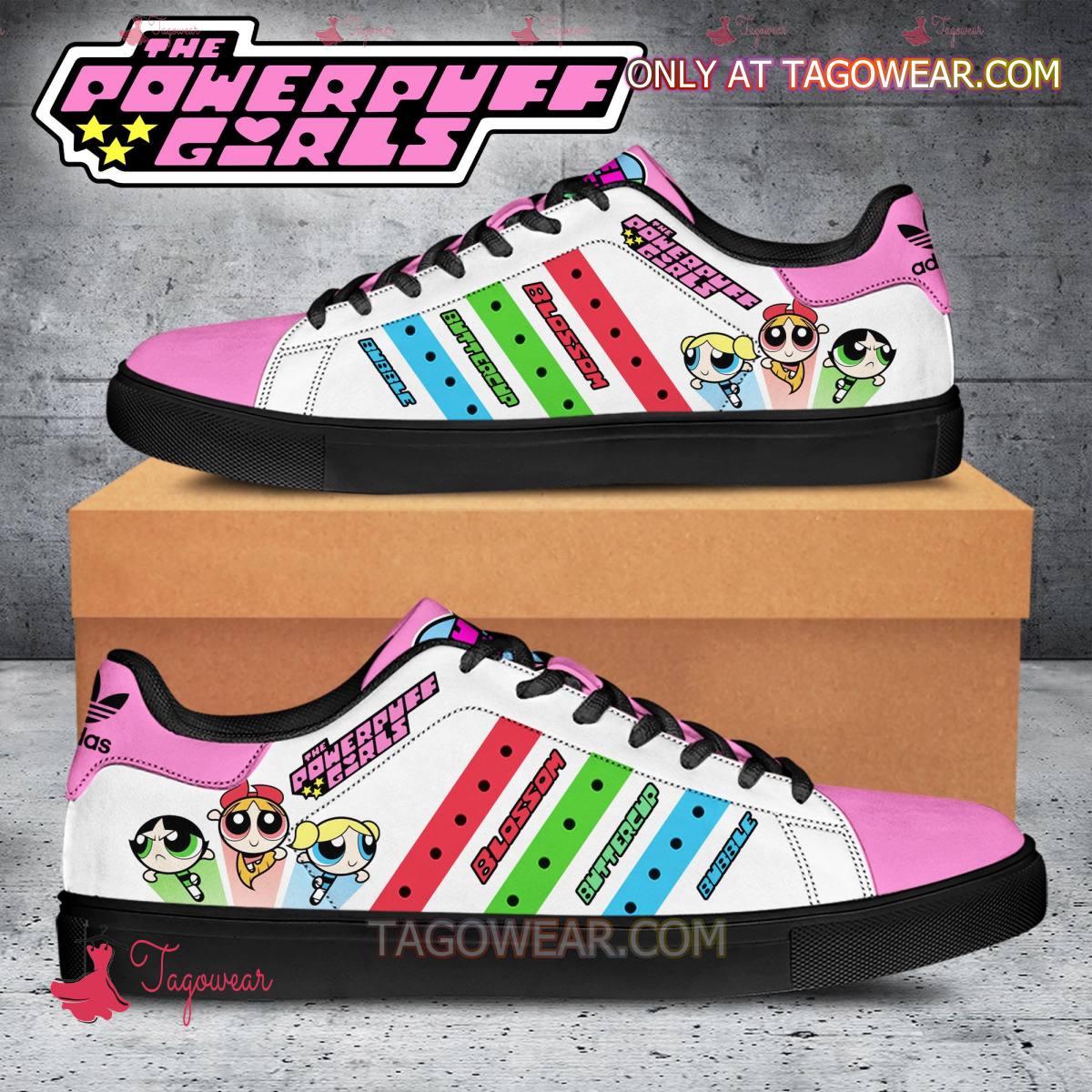 The Powerpuff Girls Blossom Buttercup And Bubble Stan Smith Shoes