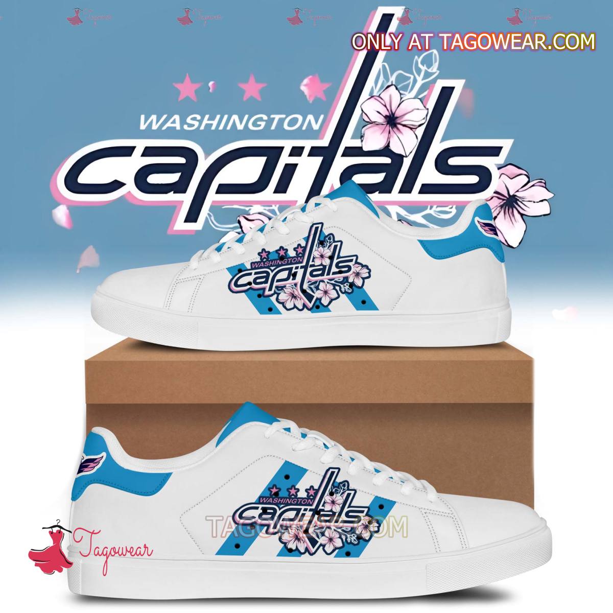 Washington Capitals Cherry Blossom Stan Smith Shoes