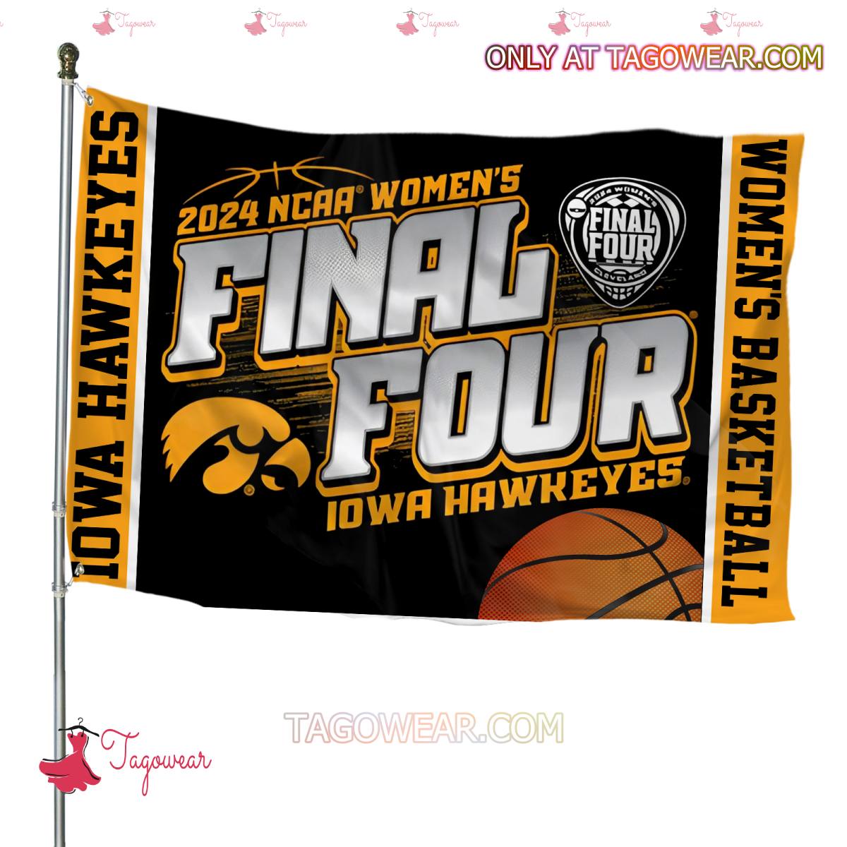 2024 Ncaa Women's Final Four Iowa Hawkeyes Flag