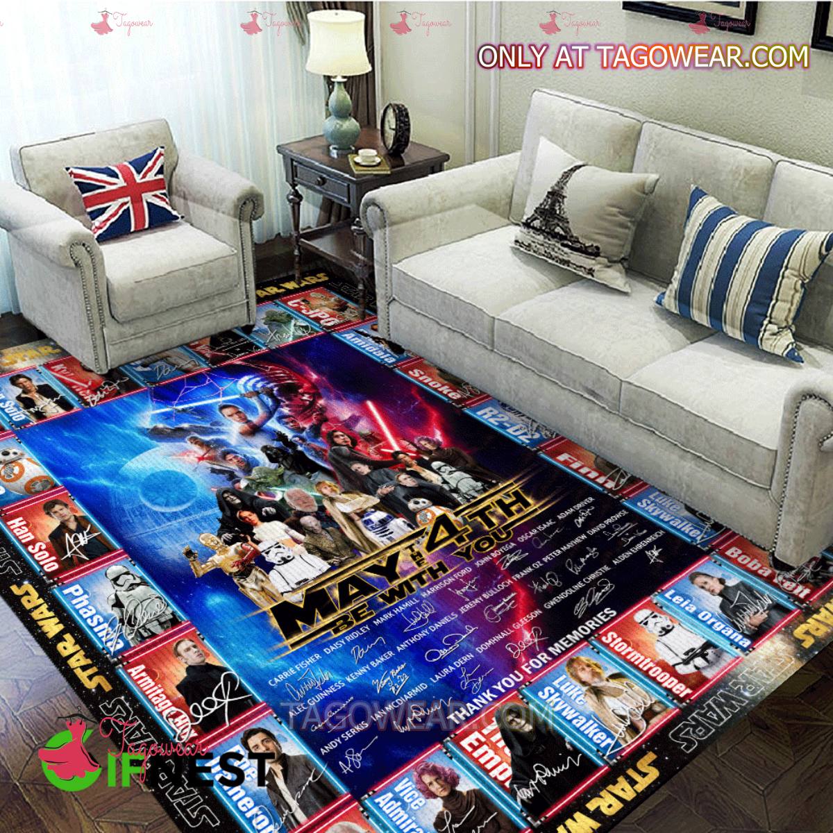 Star Wars May The 4th Be With You Thank You For The Memories Signatures Rug