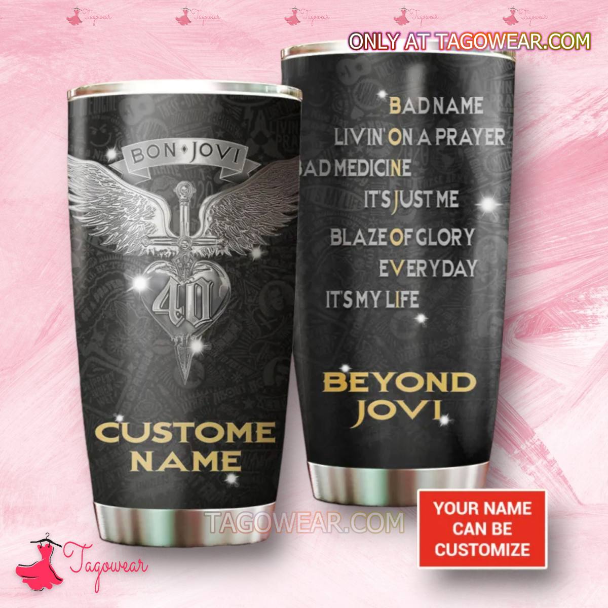 Bon Jovi Beyond Jovi Personalized Tumbler