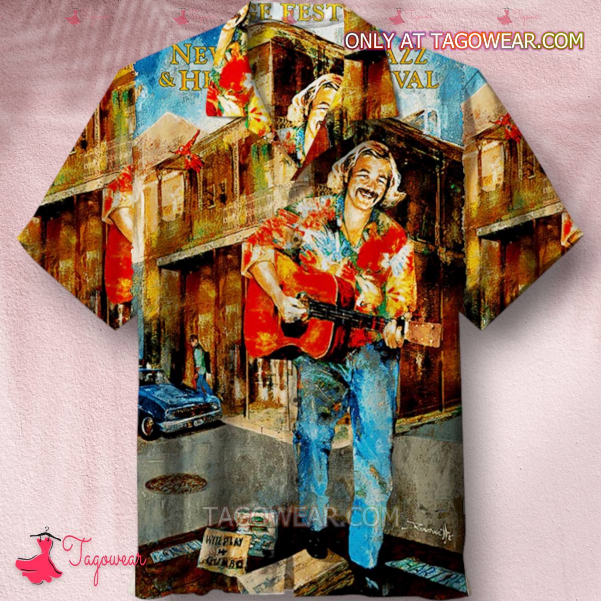 Jimmy Buffett New Orleans Jazz Fest Poster Hawaiian Shirt