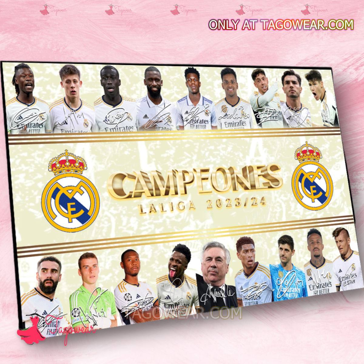 Real Madrid Campeones La Liga 2023/24 Canvas